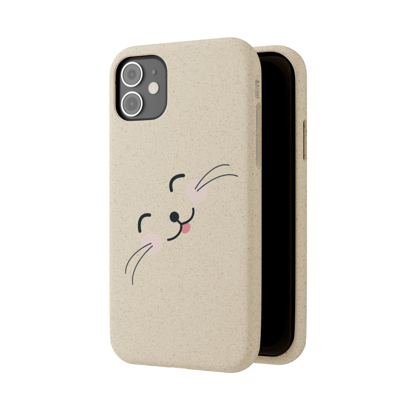 Biodegradable Phone Case - Happy Cat, Eco-friendly mobile cover