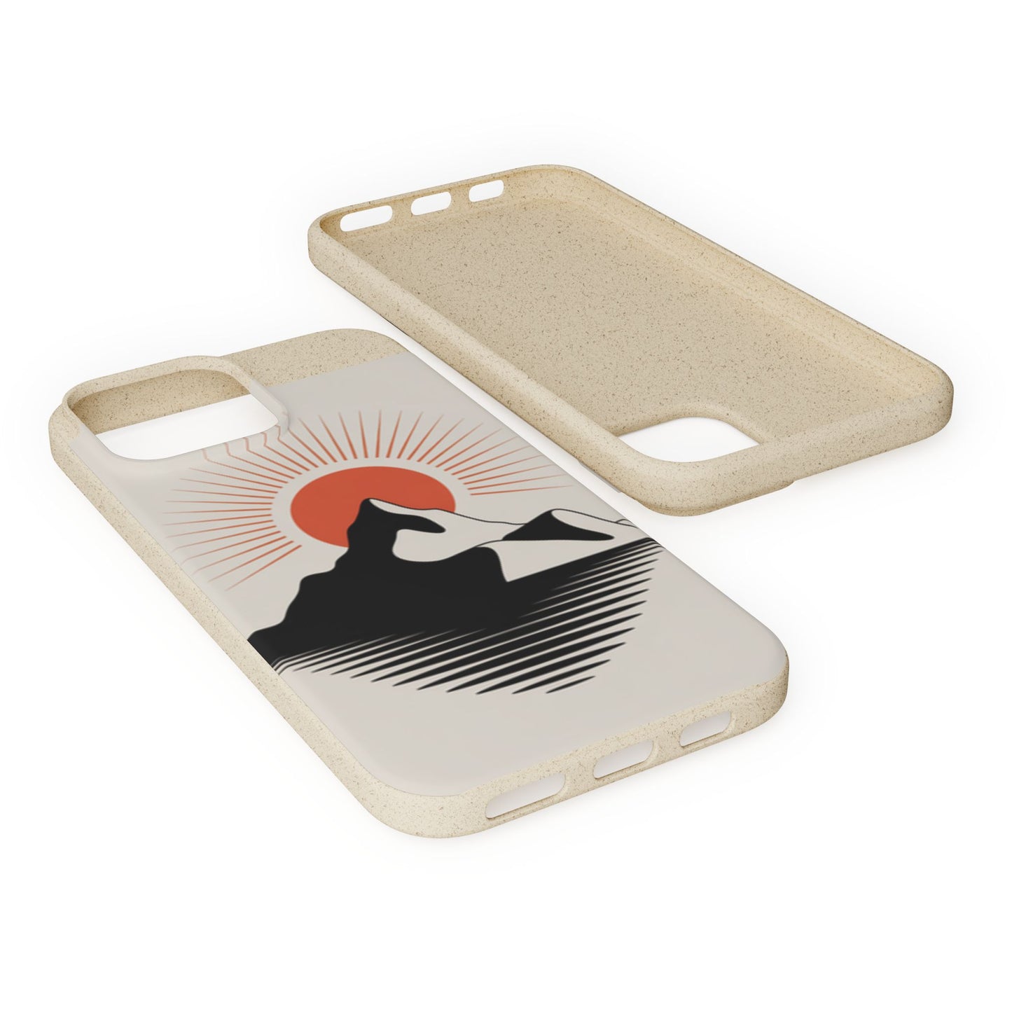 Biodegradable Phone Case - Mountain Design, Eco-Friendly Mobile Cover, Sustainable Tech Accessory