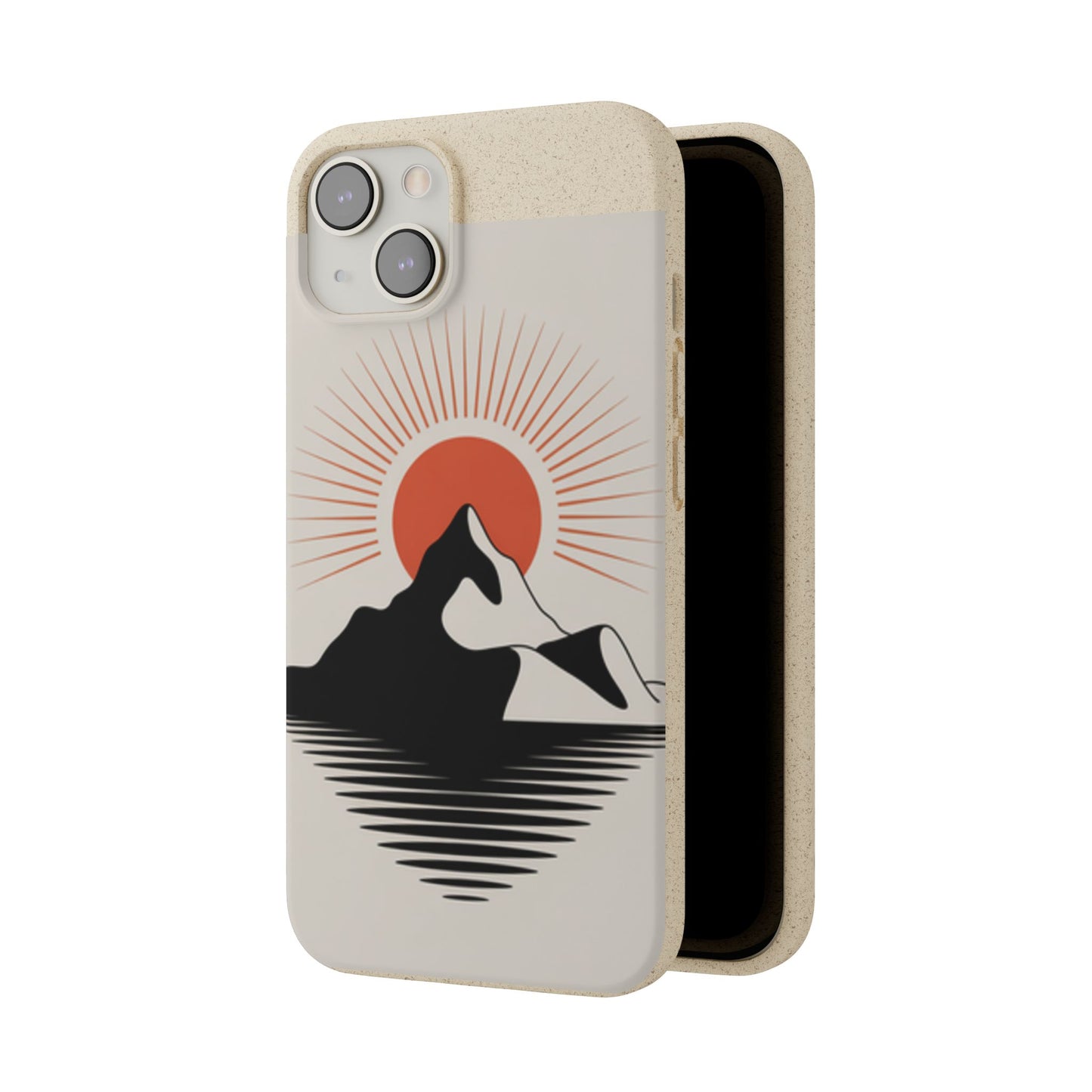 Biodegradable Phone Case - Mountain Design, Eco-Friendly Mobile Cover, Sustainable Tech Accessory