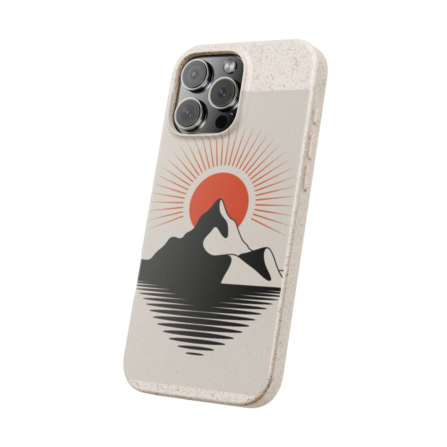 Biodegradable Phone Case - Mountain Design, Eco-Friendly Mobile Cover, Sustainable Tech Accessory