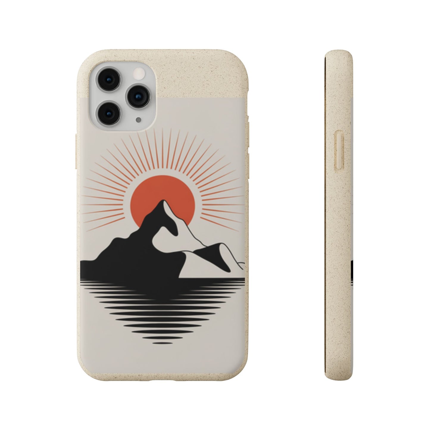 Biodegradable Phone Case - Mountain Design, Eco-Friendly Mobile Cover, Sustainable Tech Accessory