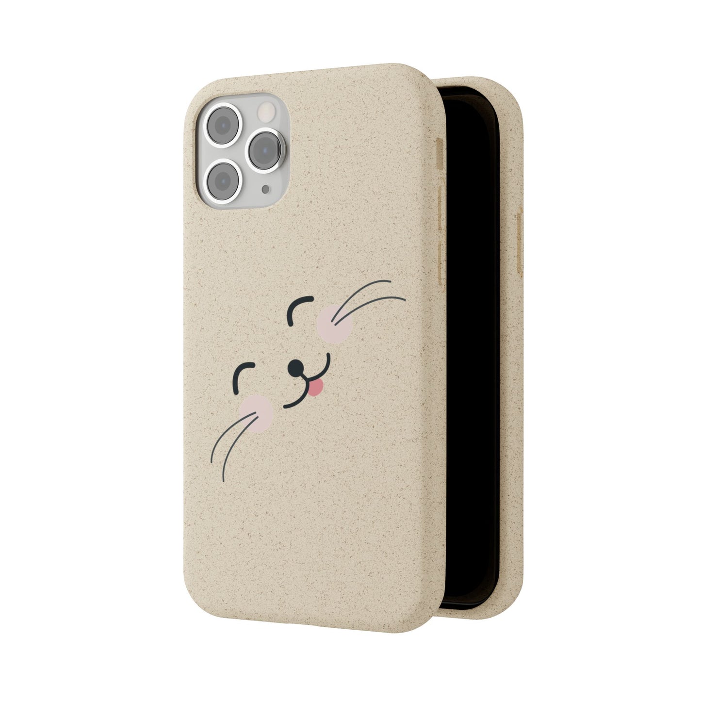 Biodegradable Phone Case - Happy Cat, Eco-friendly mobile cover