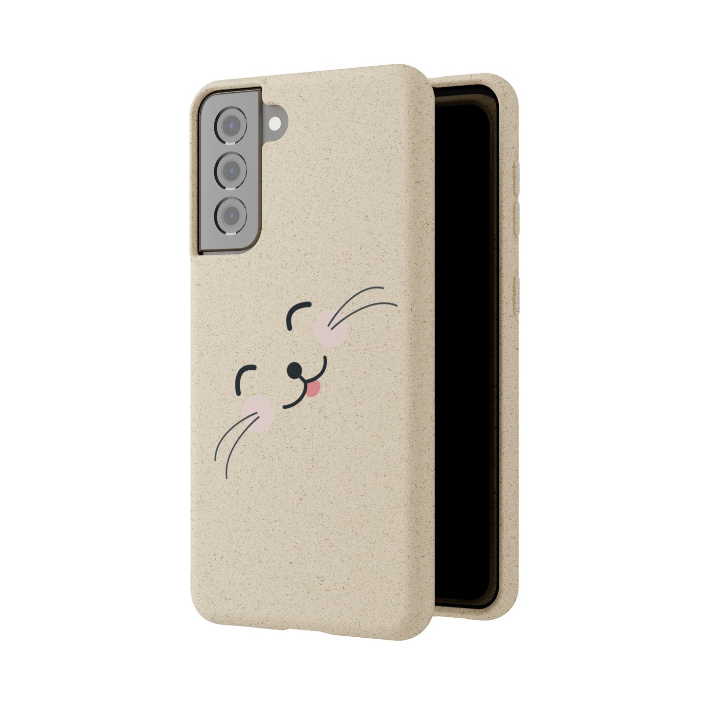 Biodegradable Phone Case - Happy Cat, Eco-friendly mobile cover