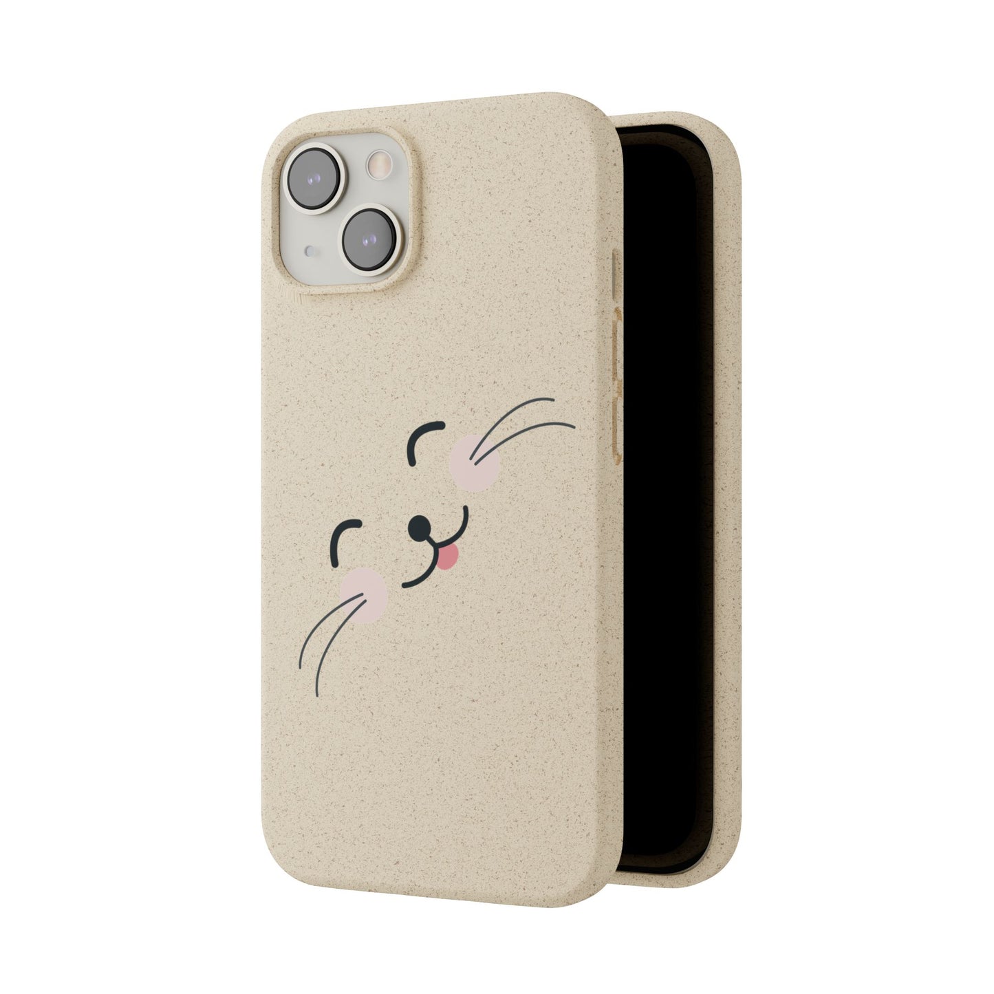 Biodegradable Phone Case - Happy Cat, Eco-friendly mobile cover