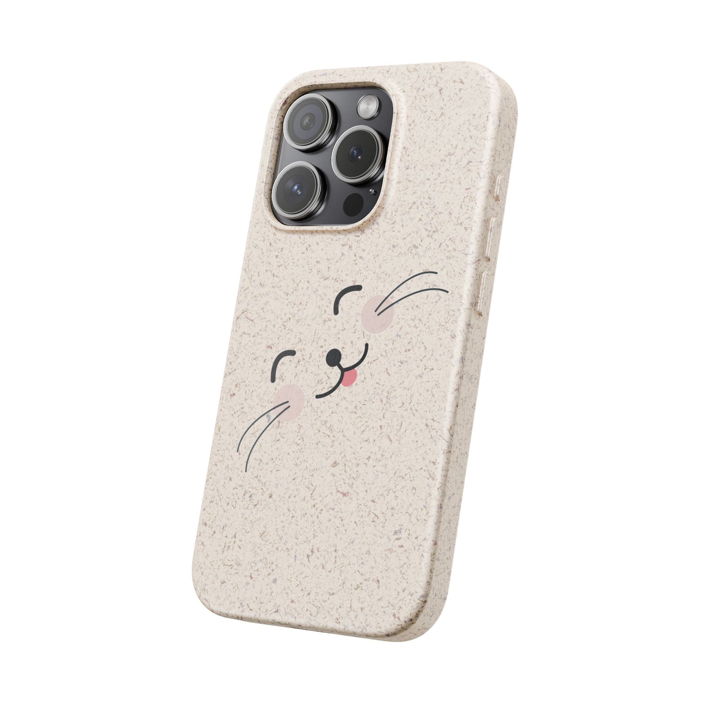 Biodegradable Phone Case - Happy Cat, Eco-friendly mobile cover