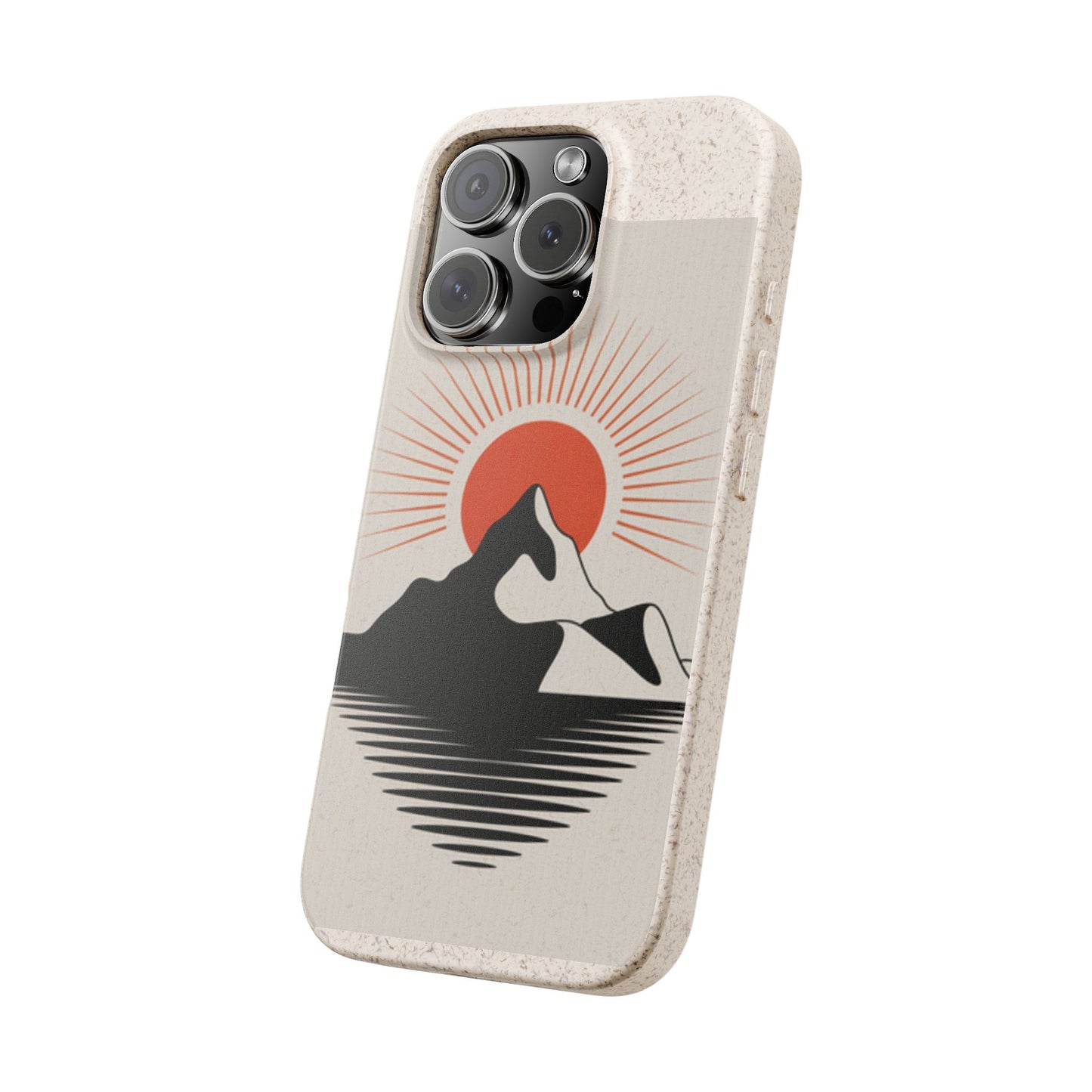 Biodegradable Phone Case - Mountain Design, Eco-Friendly Mobile Cover, Sustainable Tech Accessory