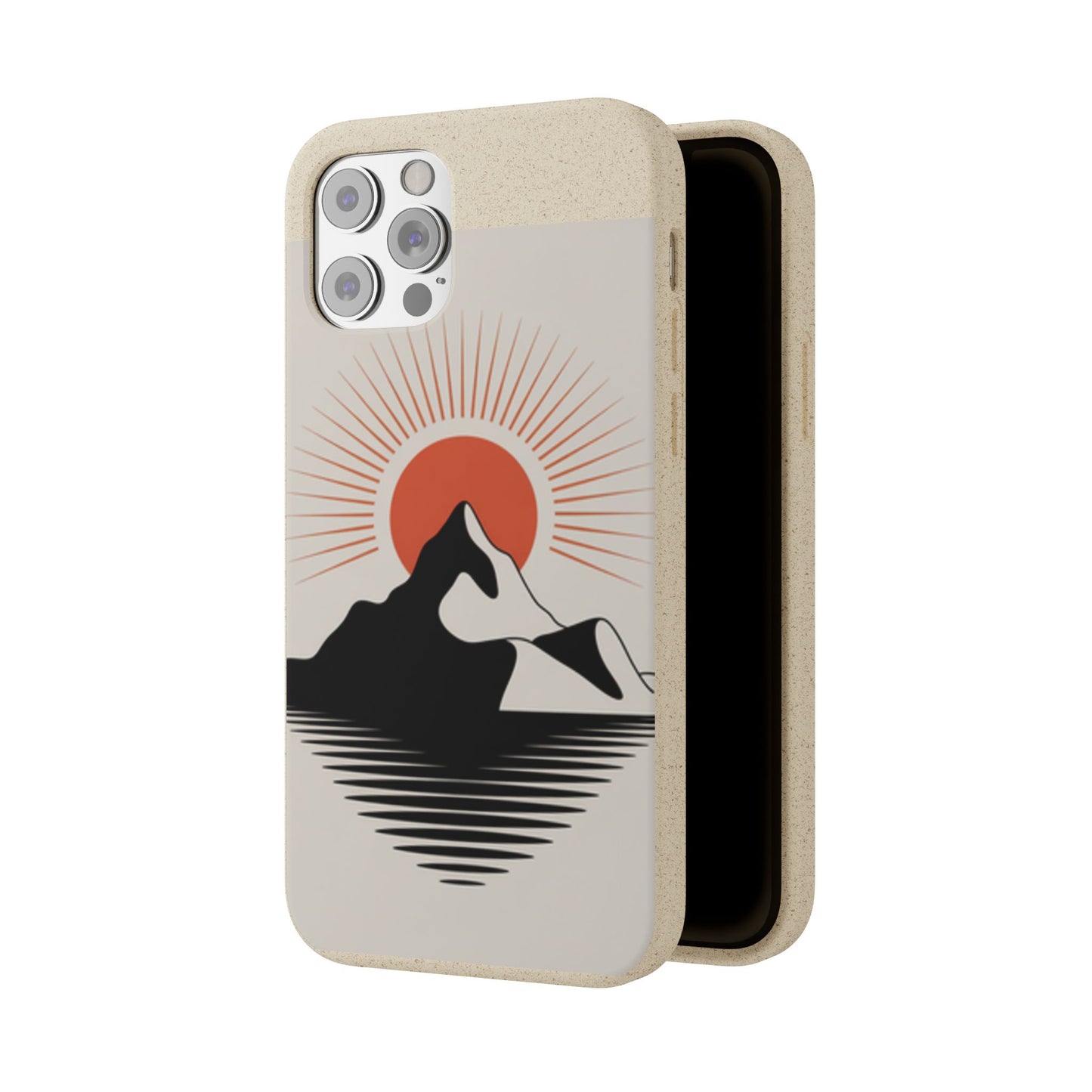 Biodegradable Phone Case - Mountain Design, Eco-Friendly Mobile Cover, Sustainable Tech Accessory