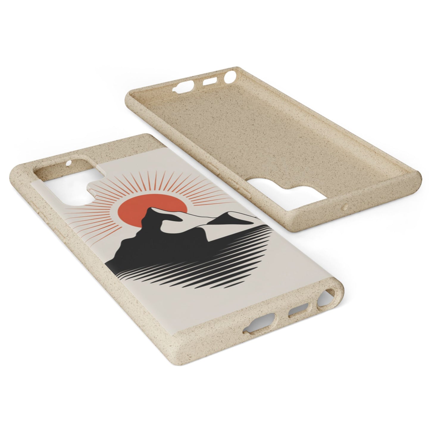 Biodegradable Phone Case - Mountain Design, Eco-Friendly Mobile Cover, Sustainable Tech Accessory