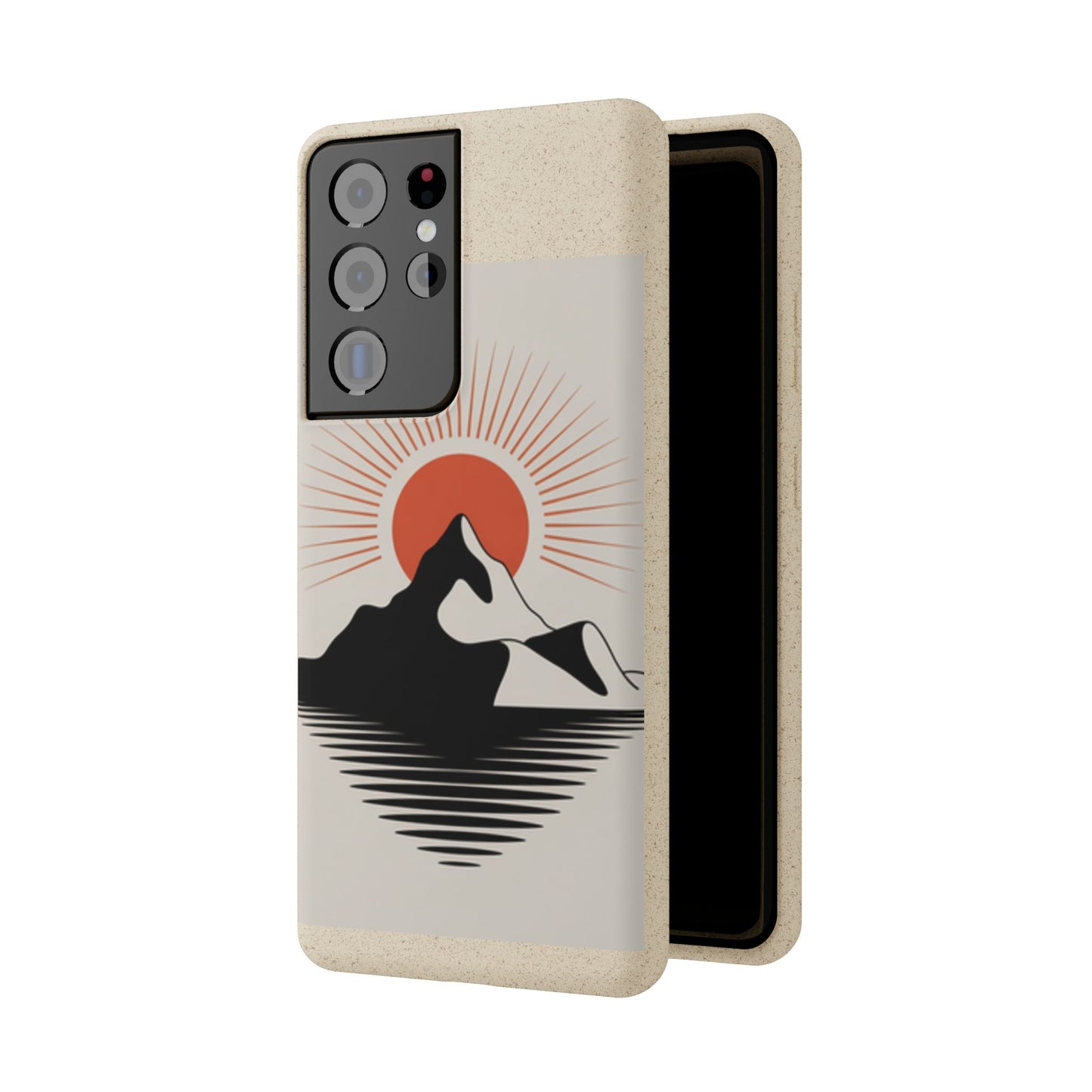 Biodegradable Phone Case - Mountain Design, Eco-Friendly Mobile Cover, Sustainable Tech Accessory