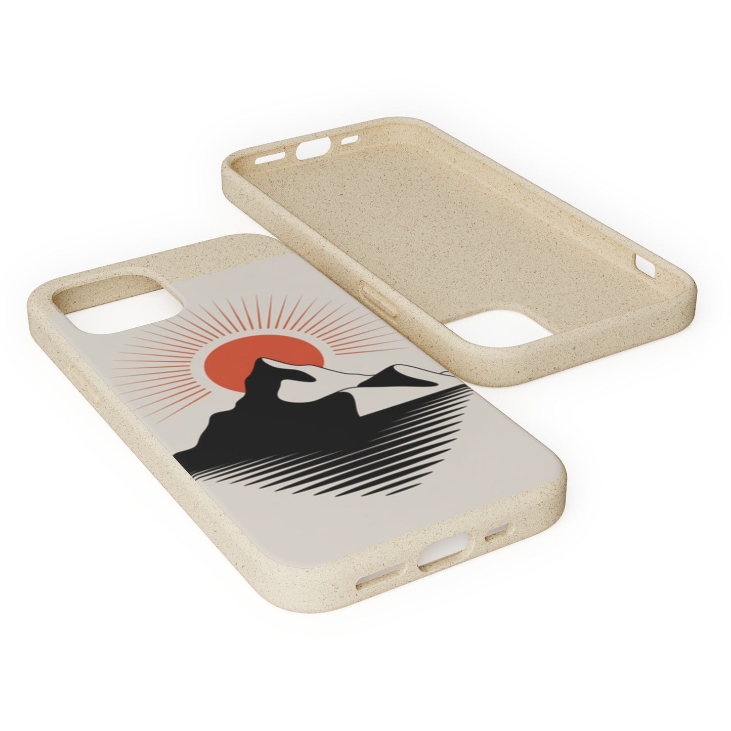 Biodegradable Phone Case - Mountain Design, Eco-Friendly Mobile Cover, Sustainable Tech Accessory