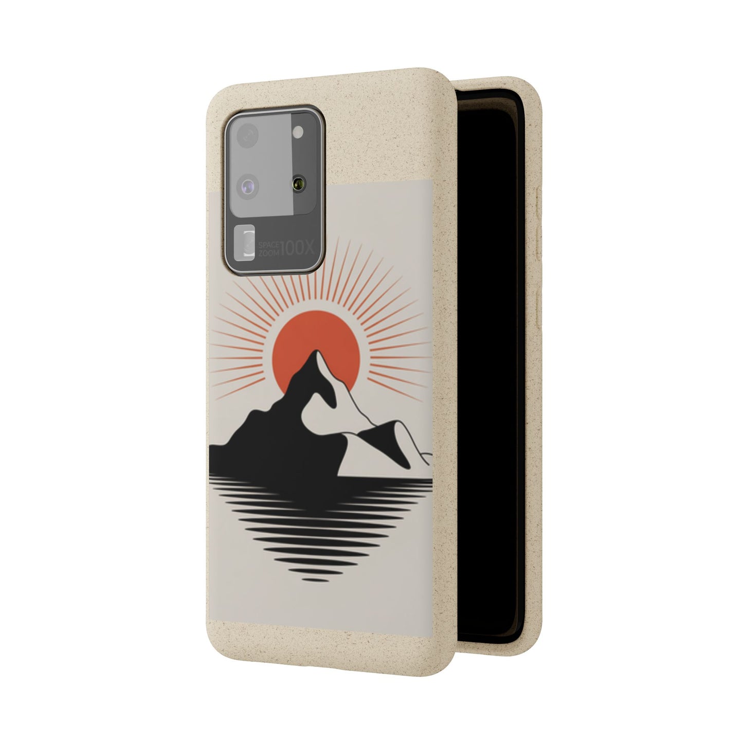 Biodegradable Phone Case - Mountain Design, Eco-Friendly Mobile Cover, Sustainable Tech Accessory