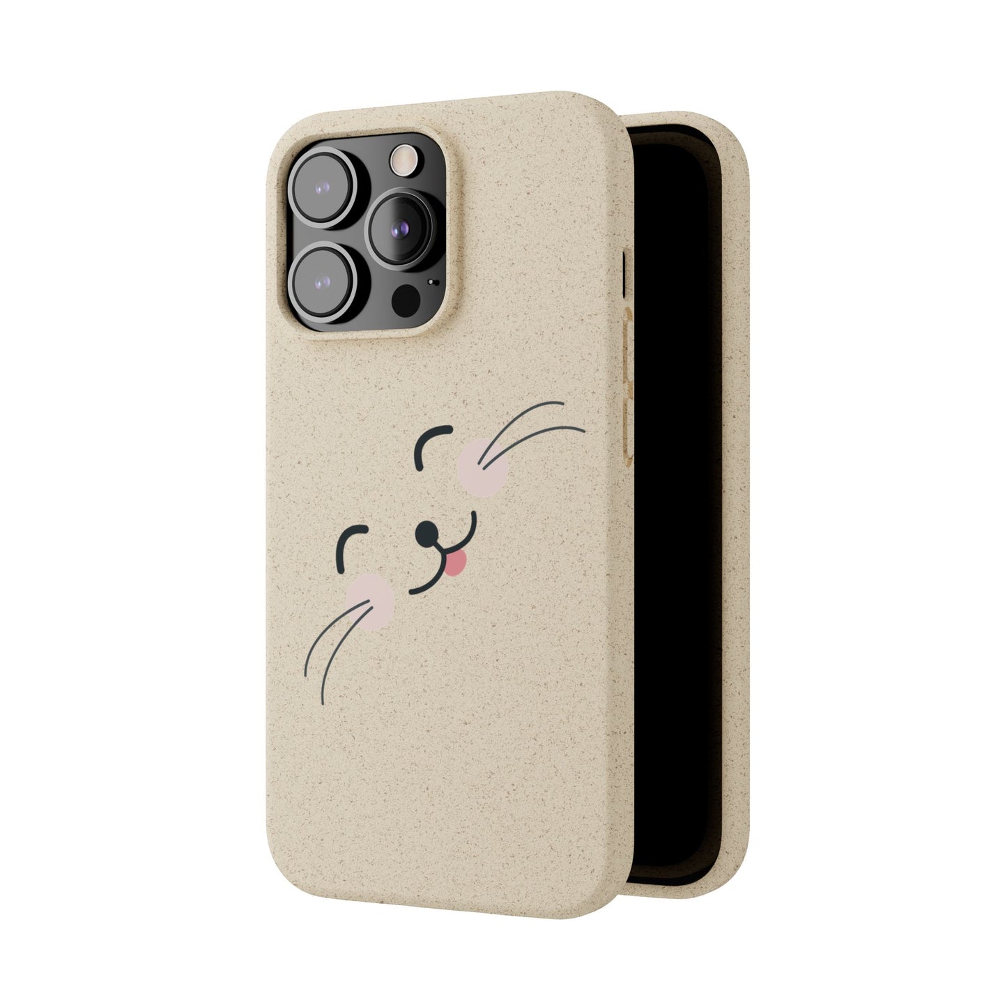 Biodegradable Phone Case - Happy Cat, Eco-friendly mobile cover