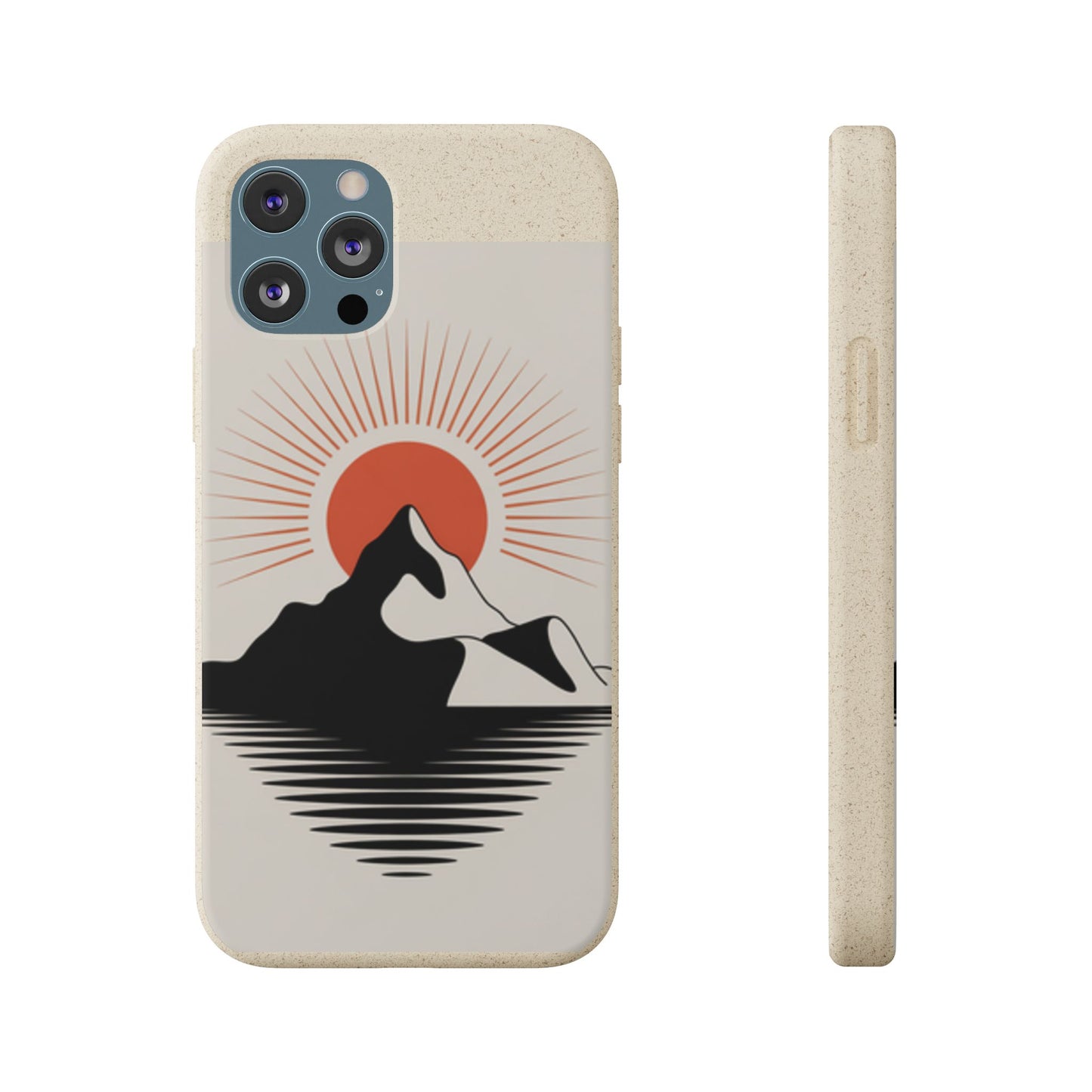 Biodegradable Phone Case - Mountain Design, Eco-Friendly Mobile Cover, Sustainable Tech Accessory