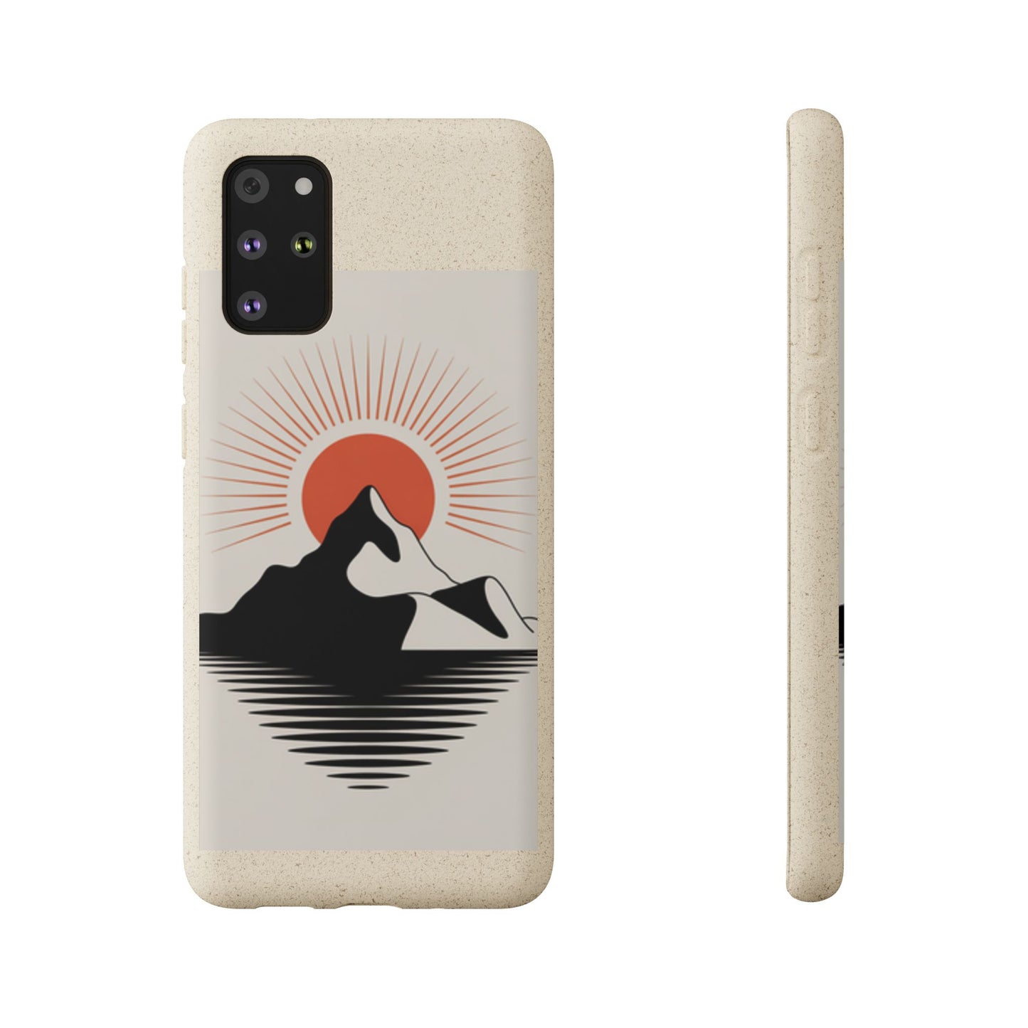 Biodegradable Phone Case - Mountain Design, Eco-Friendly Mobile Cover, Sustainable Tech Accessory