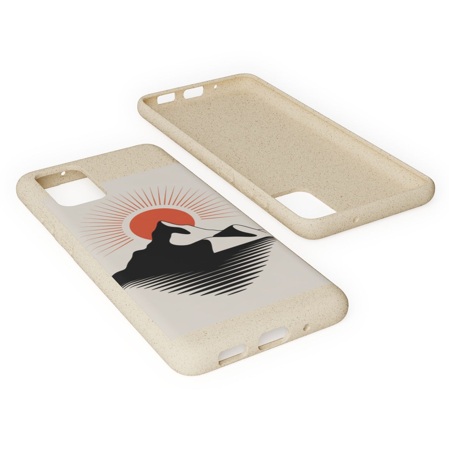 Biodegradable Phone Case - Mountain Design, Eco-Friendly Mobile Cover, Sustainable Tech Accessory