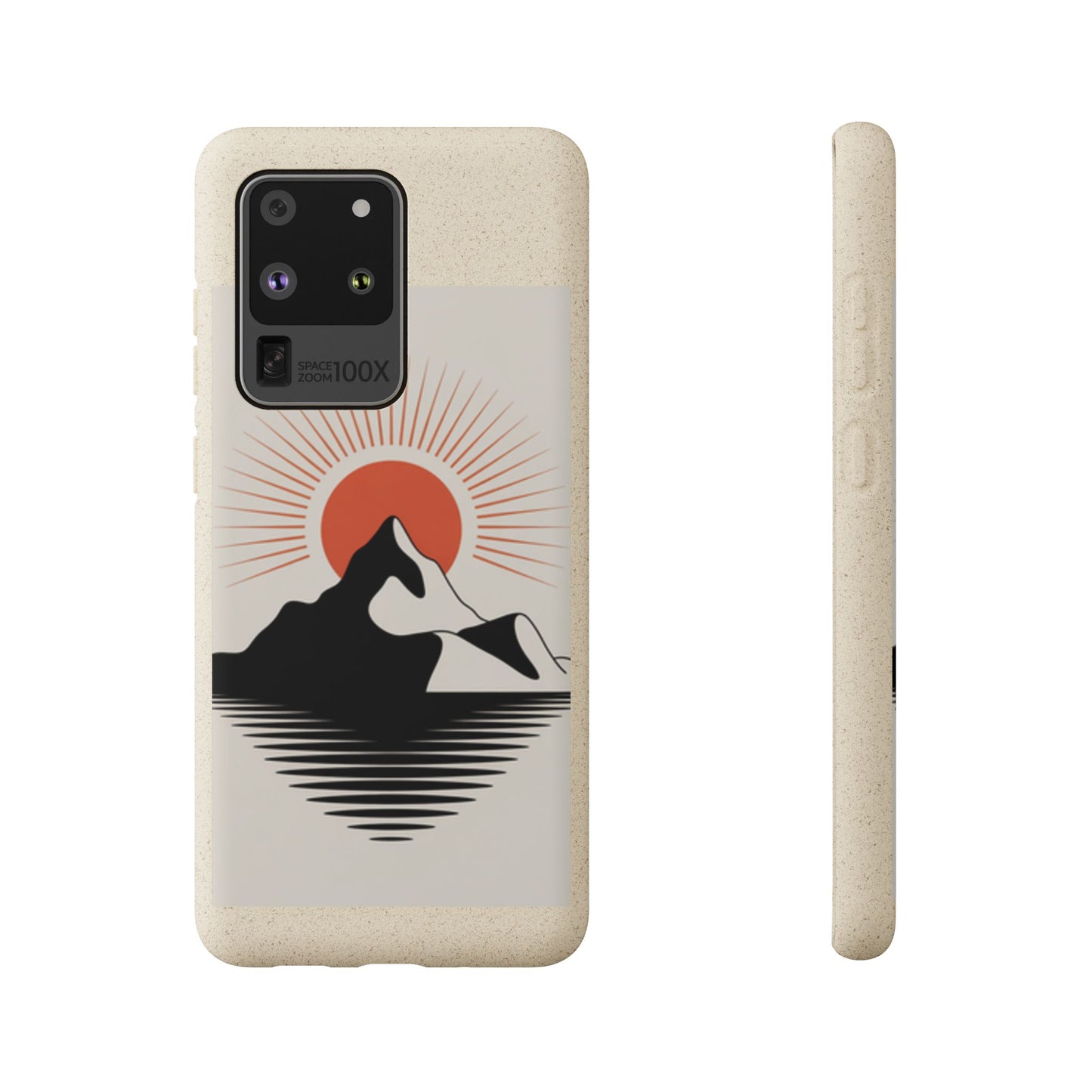 Biodegradable Phone Case - Mountain Design, Eco-Friendly Mobile Cover, Sustainable Tech Accessory