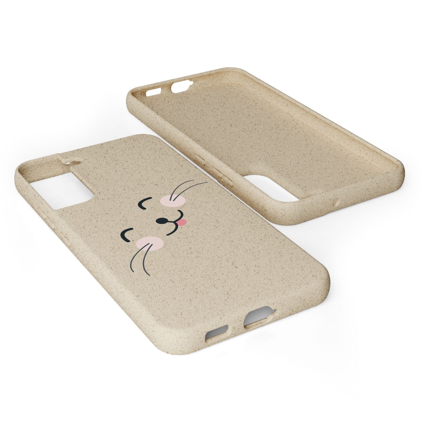Biodegradable Phone Case - Happy Cat, Eco-friendly mobile cover