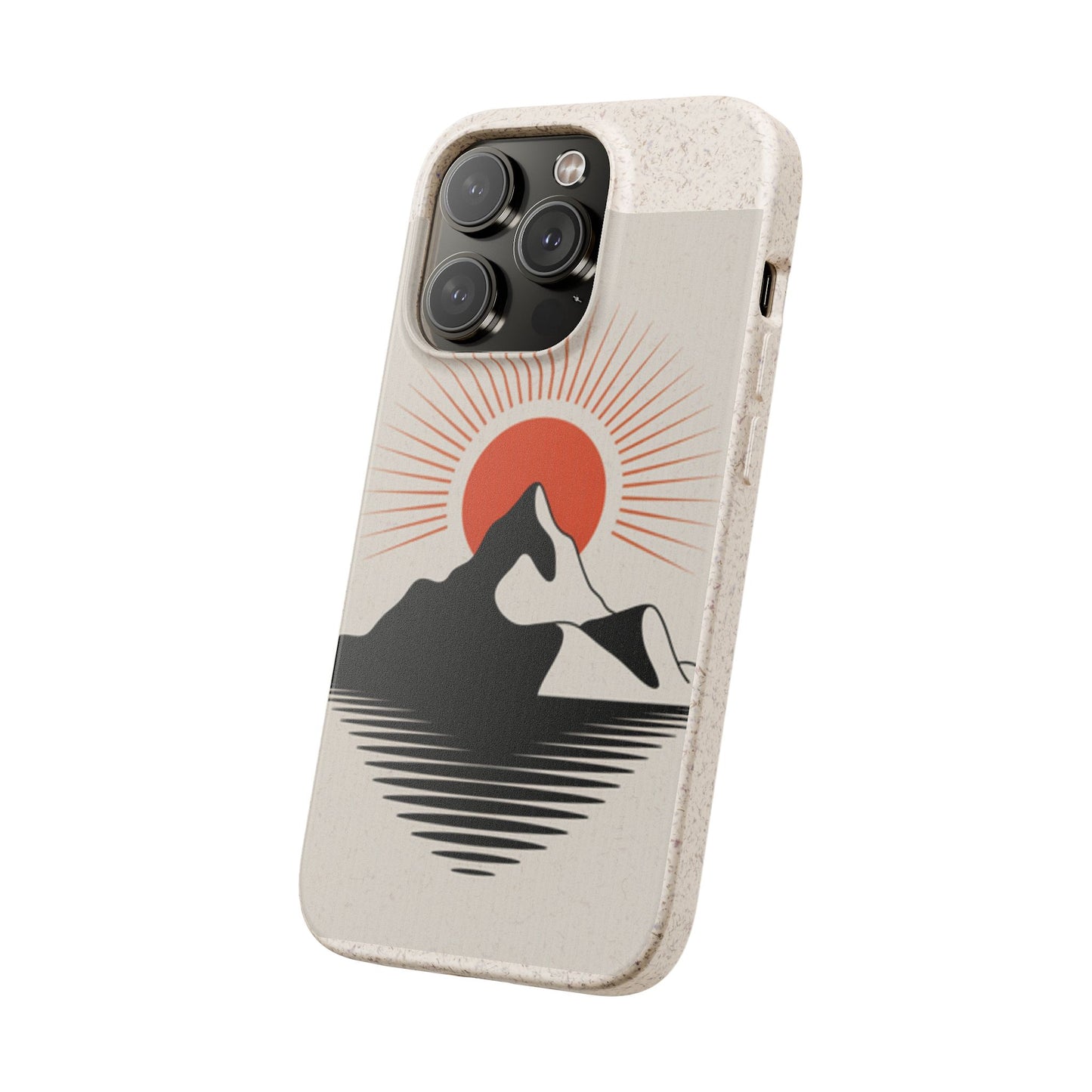 Biodegradable Phone Case - Mountain Design, Eco-Friendly Mobile Cover, Sustainable Tech Accessory