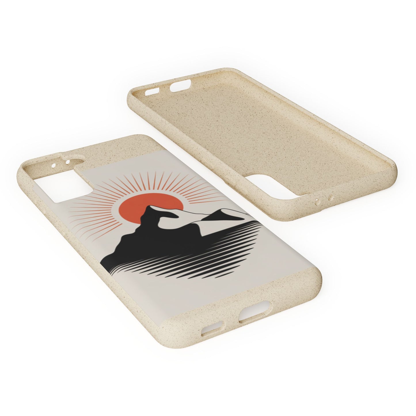 Biodegradable Phone Case - Mountain Design, Eco-Friendly Mobile Cover, Sustainable Tech Accessory
