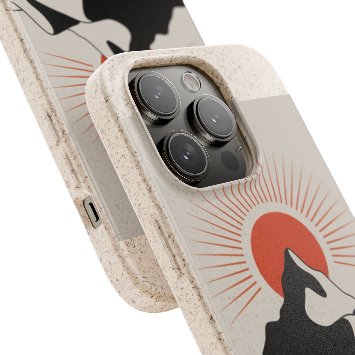 Biodegradable Phone Case - Mountain Design, Eco-Friendly Mobile Cover, Sustainable Tech Accessory