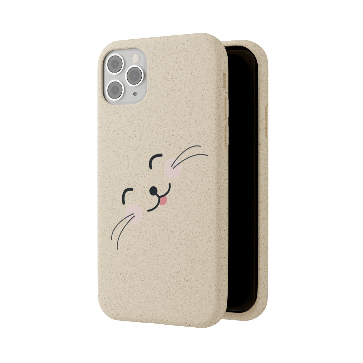 Biodegradable Phone Case - Happy Cat, Eco-friendly mobile cover