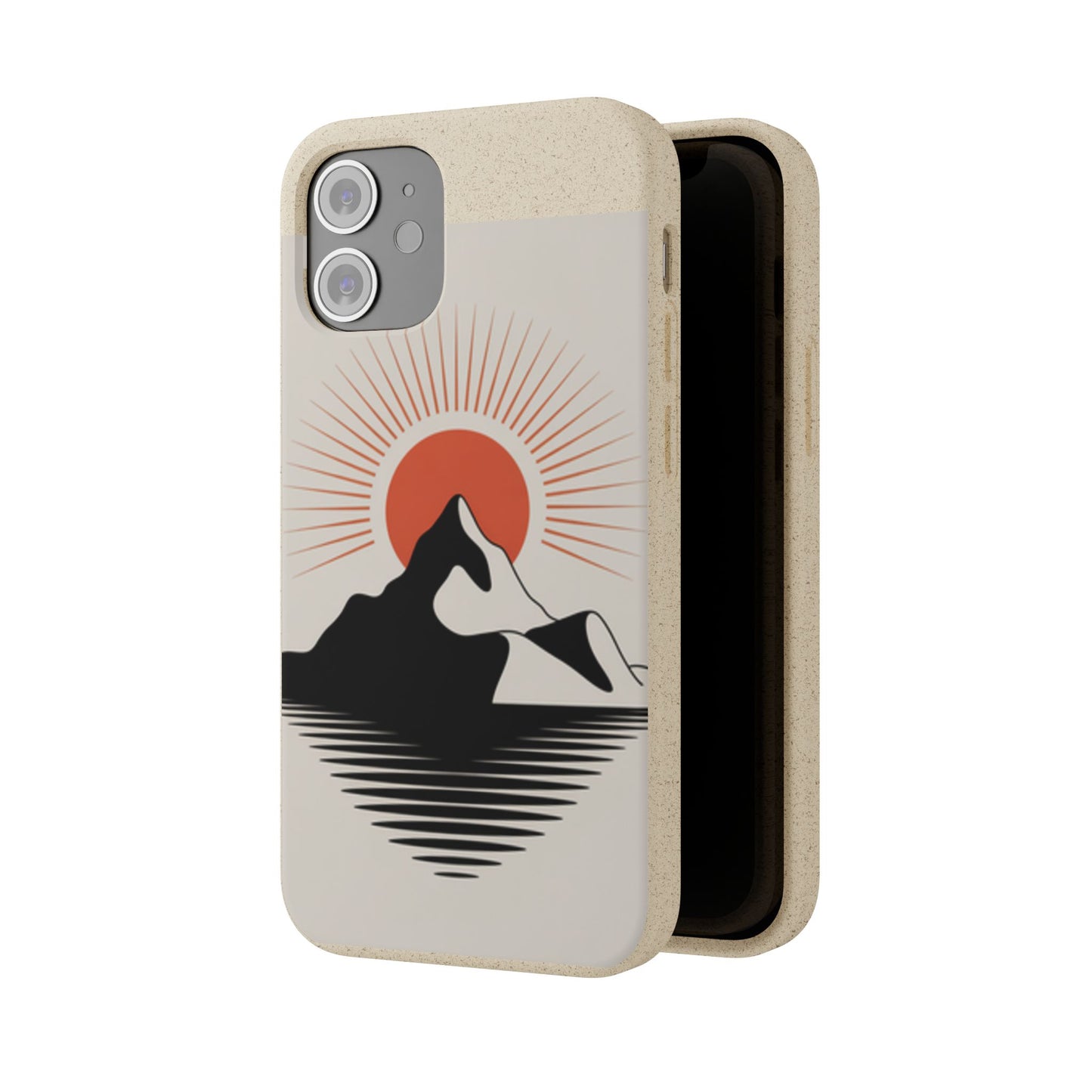 Biodegradable Phone Case - Mountain Design, Eco-Friendly Mobile Cover, Sustainable Tech Accessory