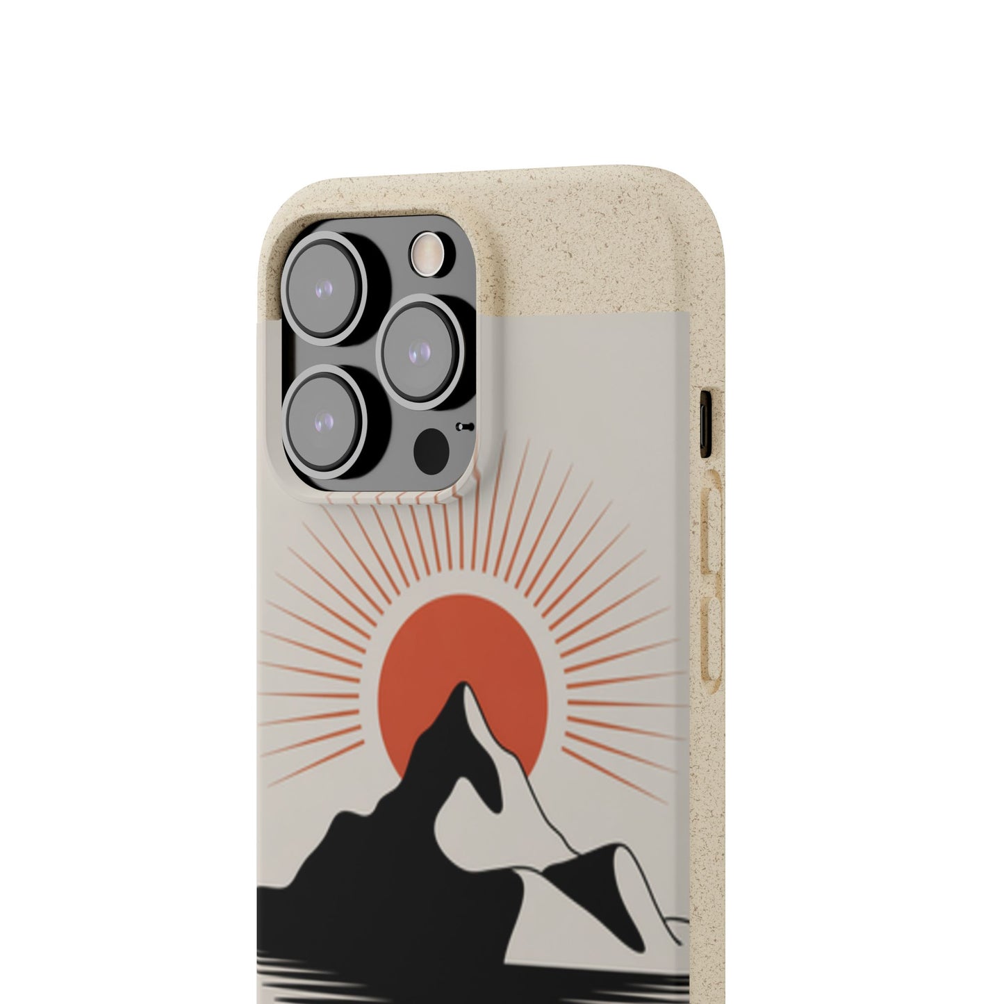 Biodegradable Phone Case - Mountain Design, Eco-Friendly Mobile Cover, Sustainable Tech Accessory