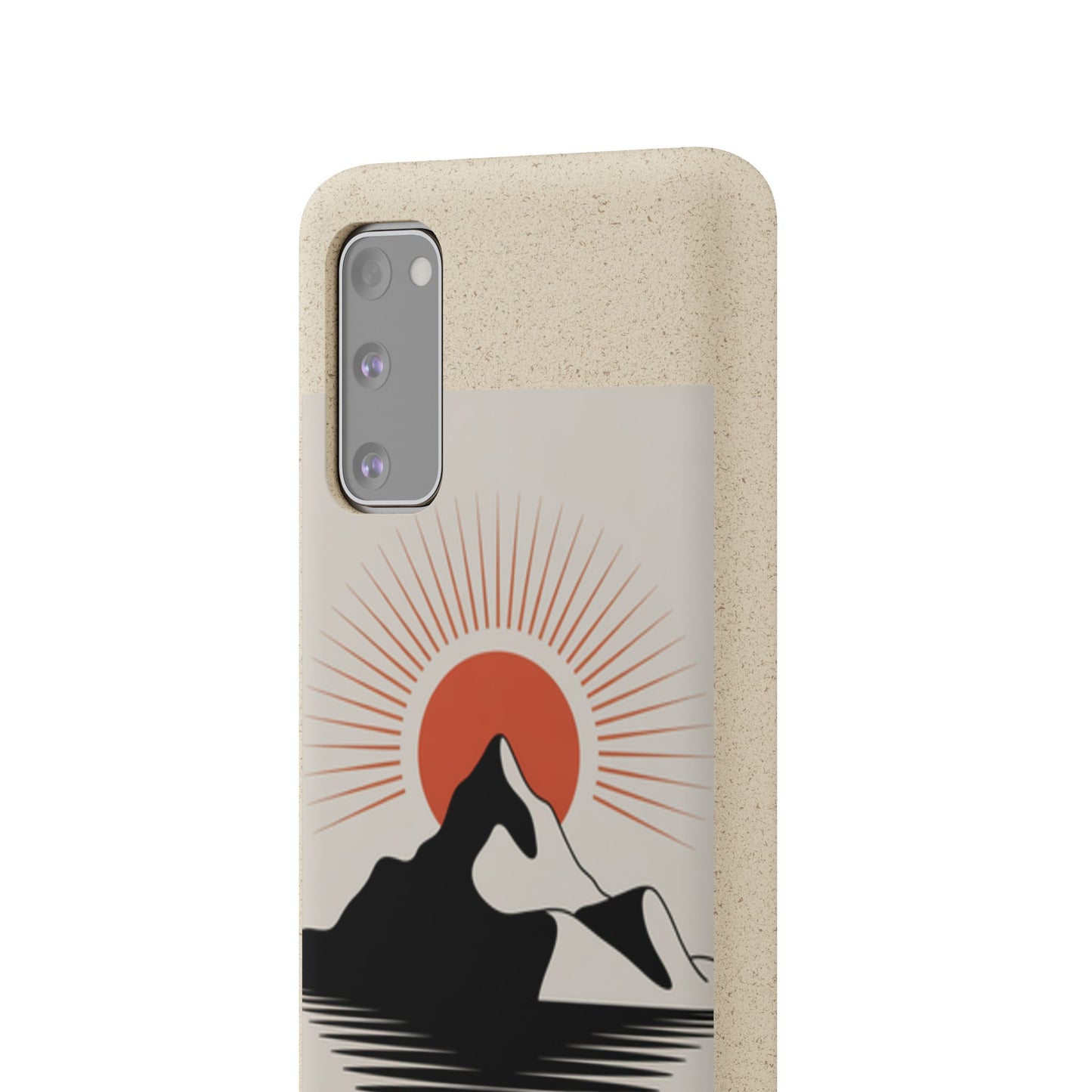 Biodegradable Phone Case - Mountain Design, Eco-Friendly Mobile Cover, Sustainable Tech Accessory