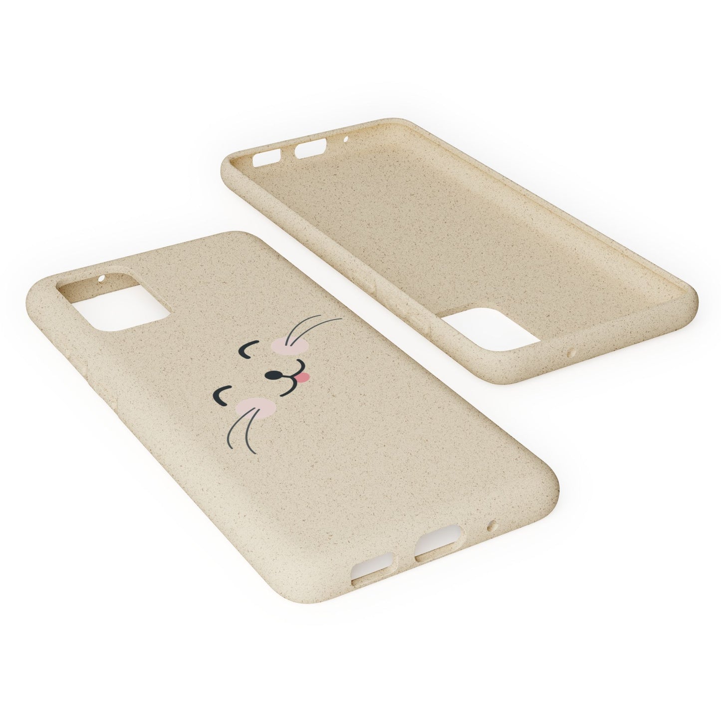 Biodegradable Phone Case - Happy Cat, Eco-friendly mobile cover