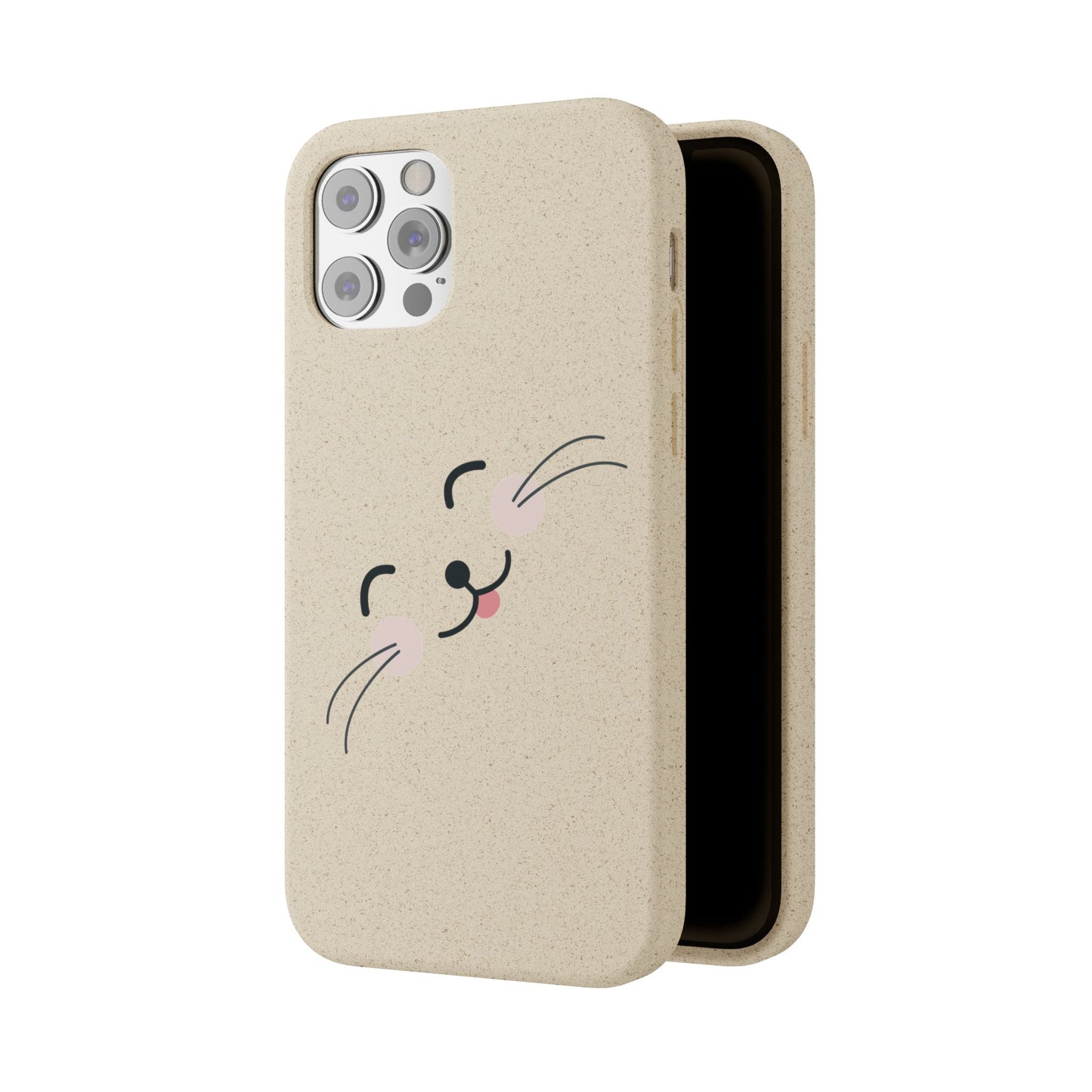 Biodegradable Phone Case - Happy Cat, Eco-friendly mobile cover