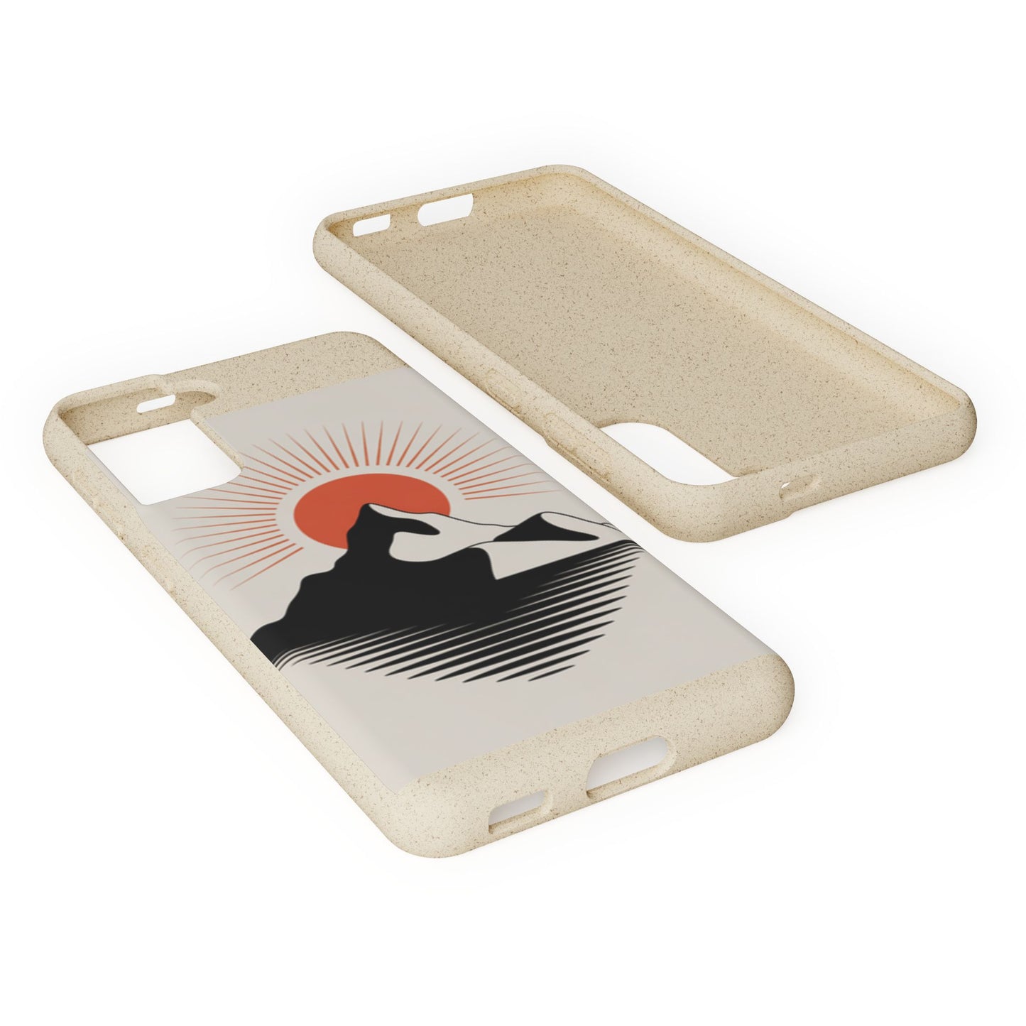 Biodegradable Phone Case - Mountain Design, Eco-Friendly Mobile Cover, Sustainable Tech Accessory