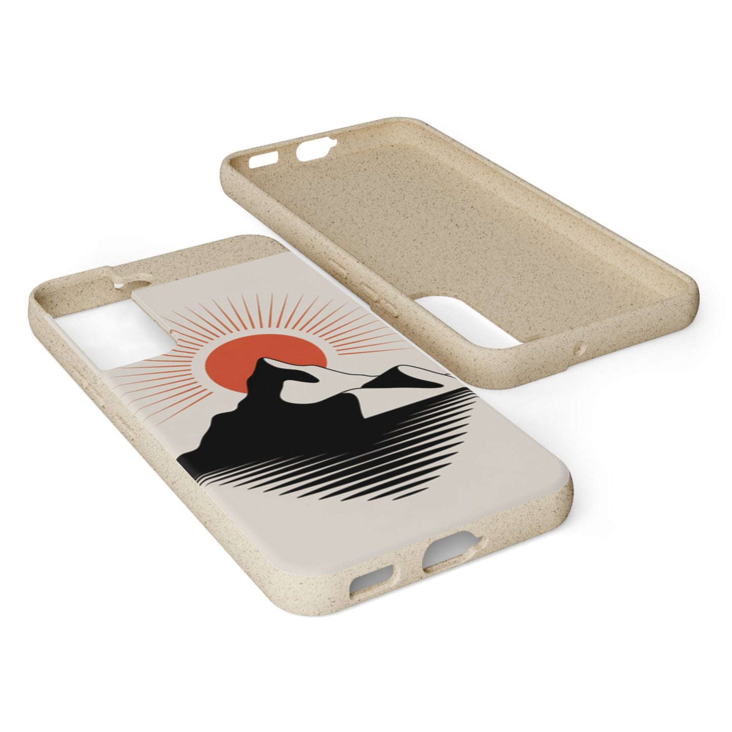 Biodegradable Phone Case - Mountain Design, Eco-Friendly Mobile Cover, Sustainable Tech Accessory