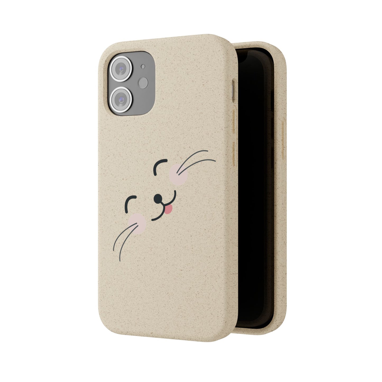 Biodegradable Phone Case - Happy Cat, Eco-friendly mobile cover