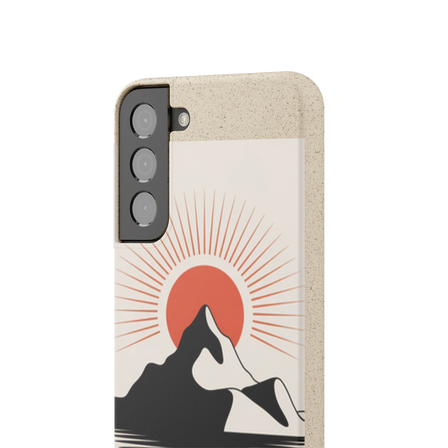 Biodegradable Phone Case - Mountain Design, Eco-Friendly Mobile Cover, Sustainable Tech Accessory