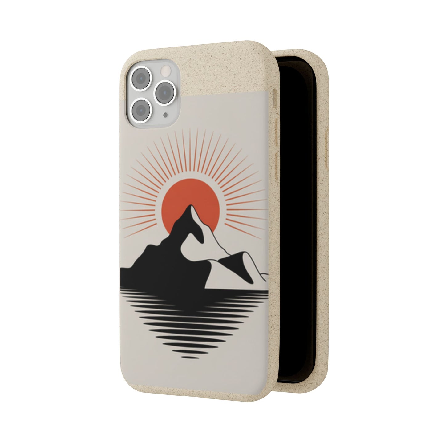Biodegradable Phone Case - Mountain Design, Eco-Friendly Mobile Cover, Sustainable Tech Accessory