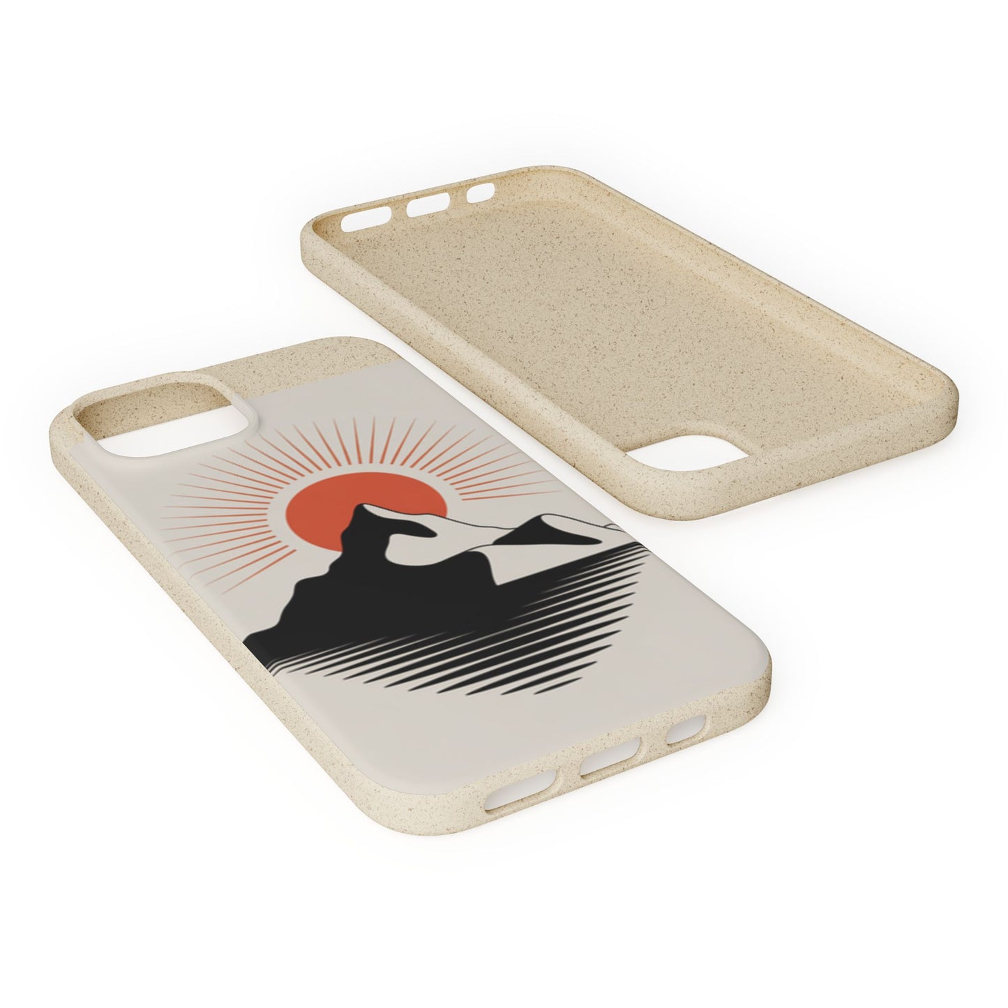 Biodegradable Phone Case - Mountain Design, Eco-Friendly Mobile Cover, Sustainable Tech Accessory