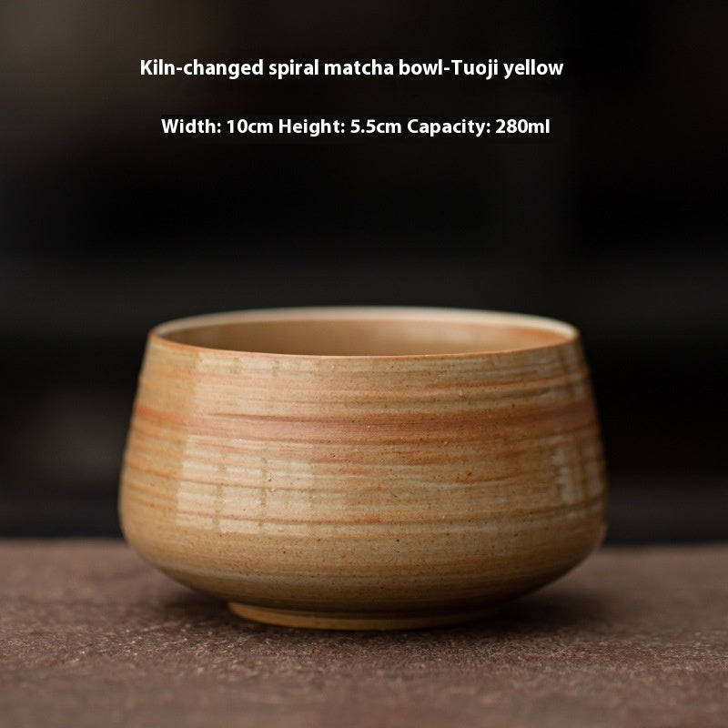 Kiln Baked Thread Matcha Bowl Tea Ceremony Utensils