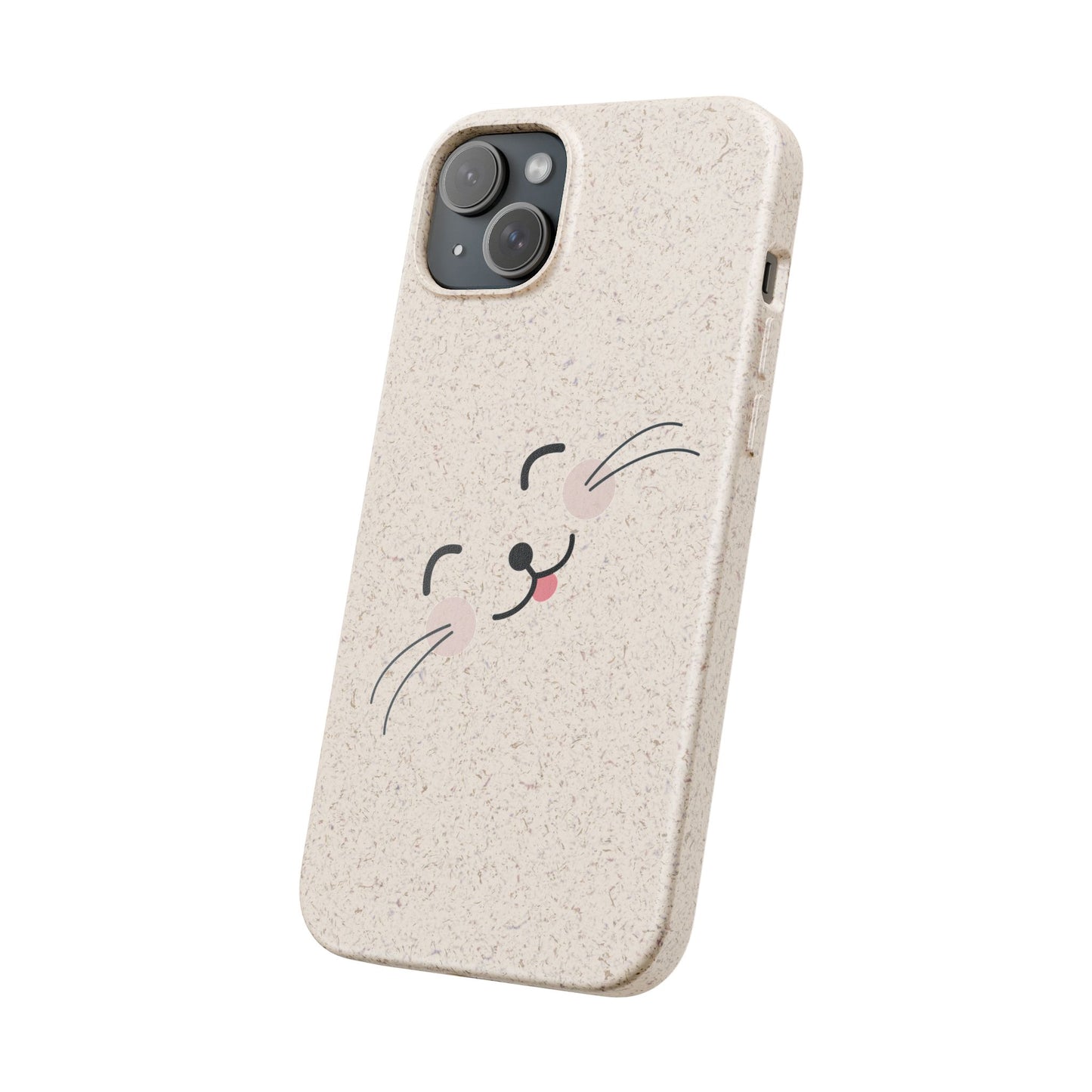 Biodegradable Phone Case - Happy Cat, Eco-friendly mobile cover