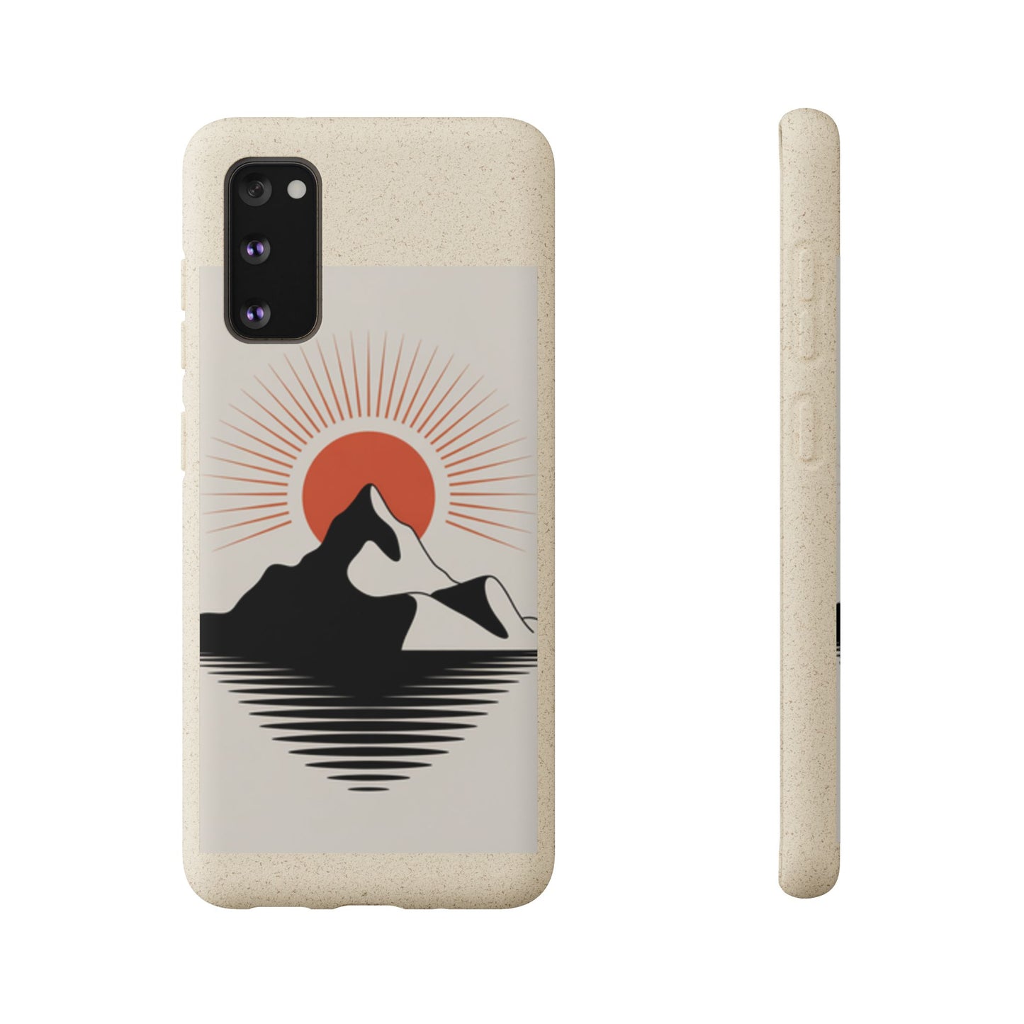 Biodegradable Phone Case - Mountain Design, Eco-Friendly Mobile Cover, Sustainable Tech Accessory