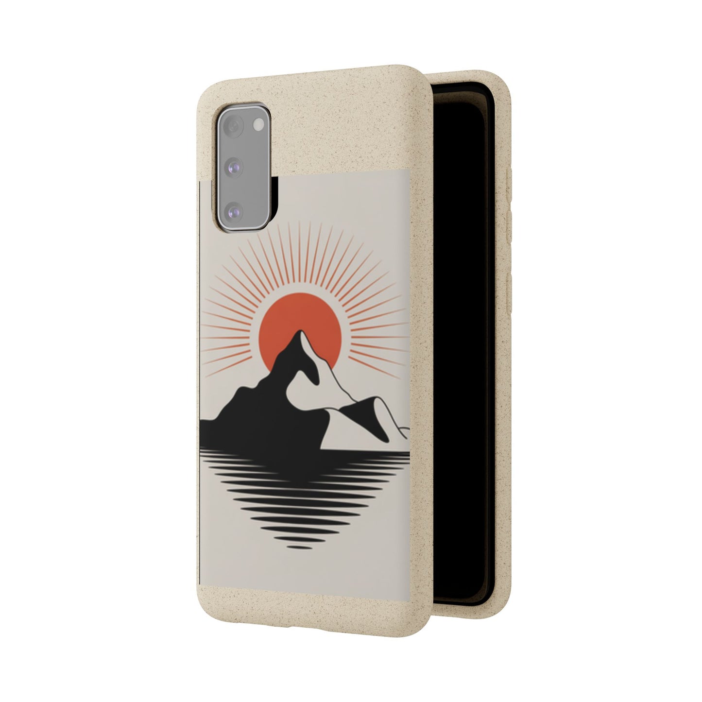 Biodegradable Phone Case - Mountain Design, Eco-Friendly Mobile Cover, Sustainable Tech Accessory
