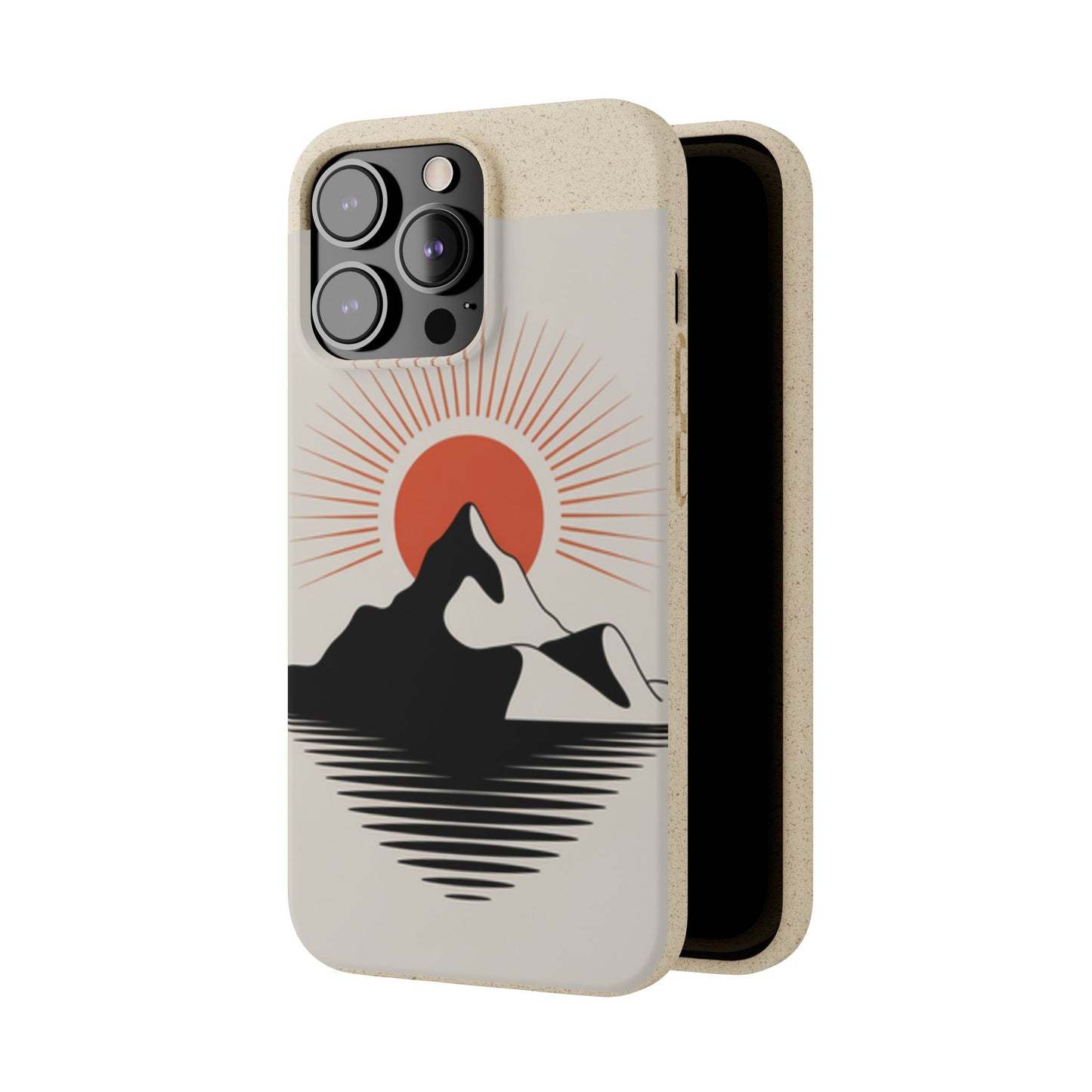 Biodegradable Phone Case - Mountain Design, Eco-Friendly Mobile Cover, Sustainable Tech Accessory