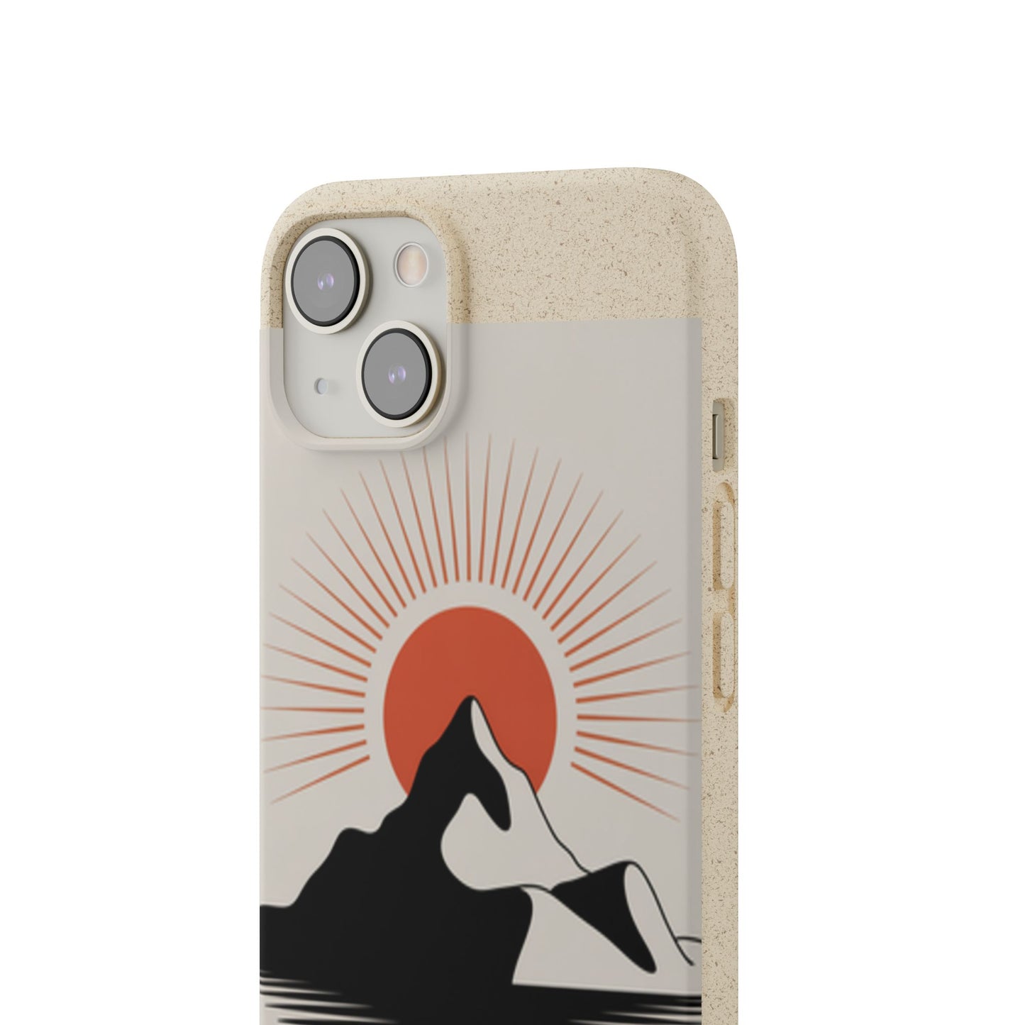 Biodegradable Phone Case - Mountain Design, Eco-Friendly Mobile Cover, Sustainable Tech Accessory