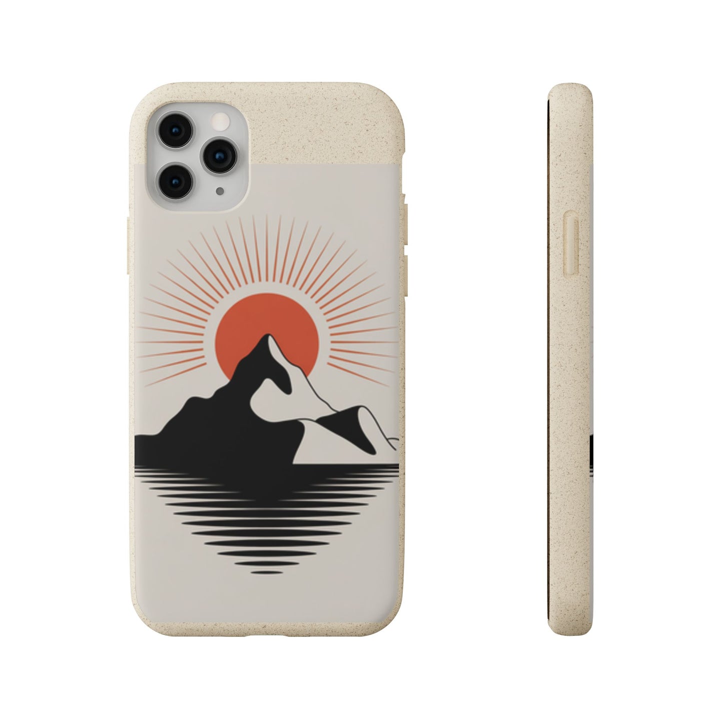 Biodegradable Phone Case - Mountain Design, Eco-Friendly Mobile Cover, Sustainable Tech Accessory
