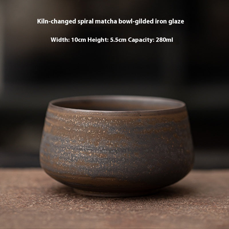 Kiln Baked Thread Matcha Bowl Tea Ceremony Utensils