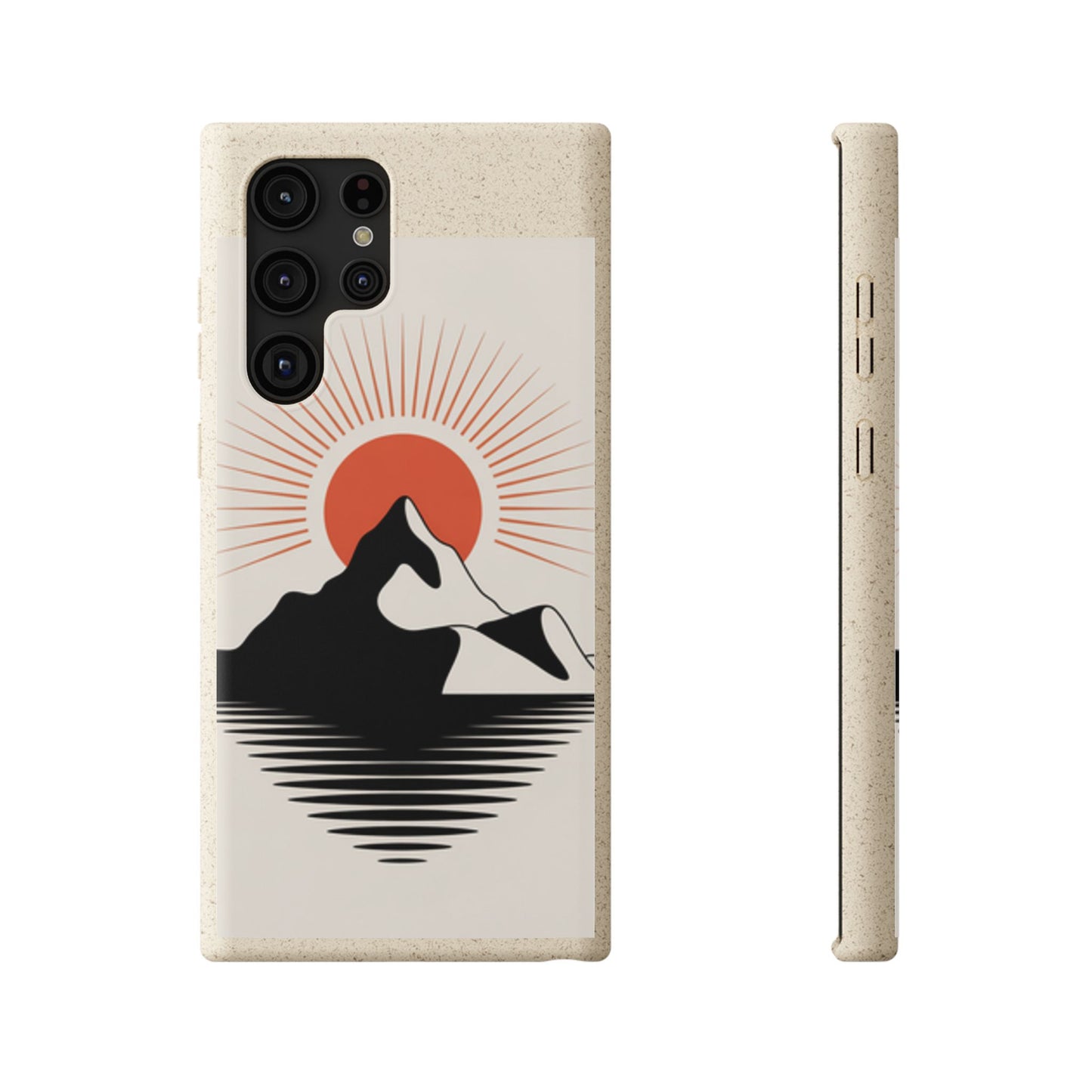 Biodegradable Phone Case - Mountain Design, Eco-Friendly Mobile Cover, Sustainable Tech Accessory