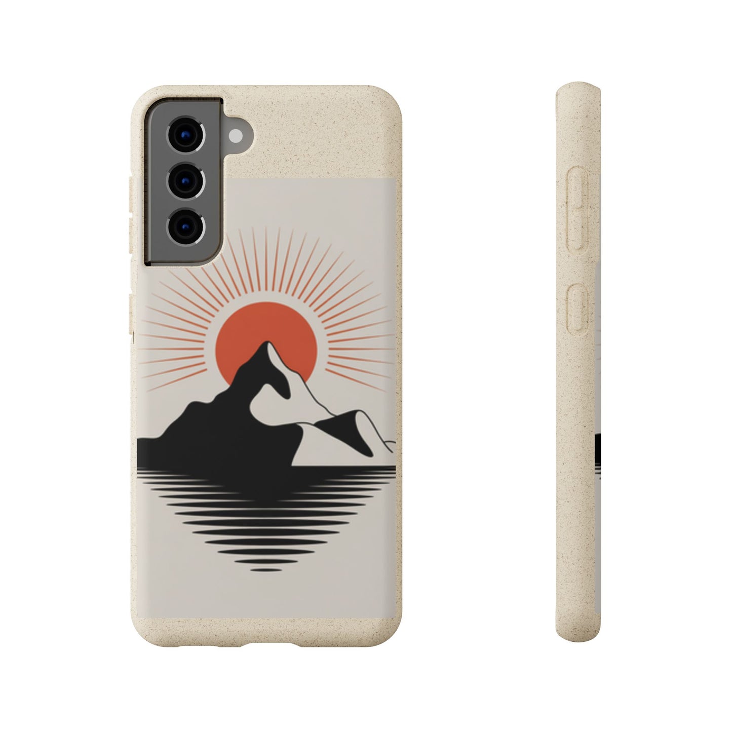 Biodegradable Phone Case - Mountain Design, Eco-Friendly Mobile Cover, Sustainable Tech Accessory