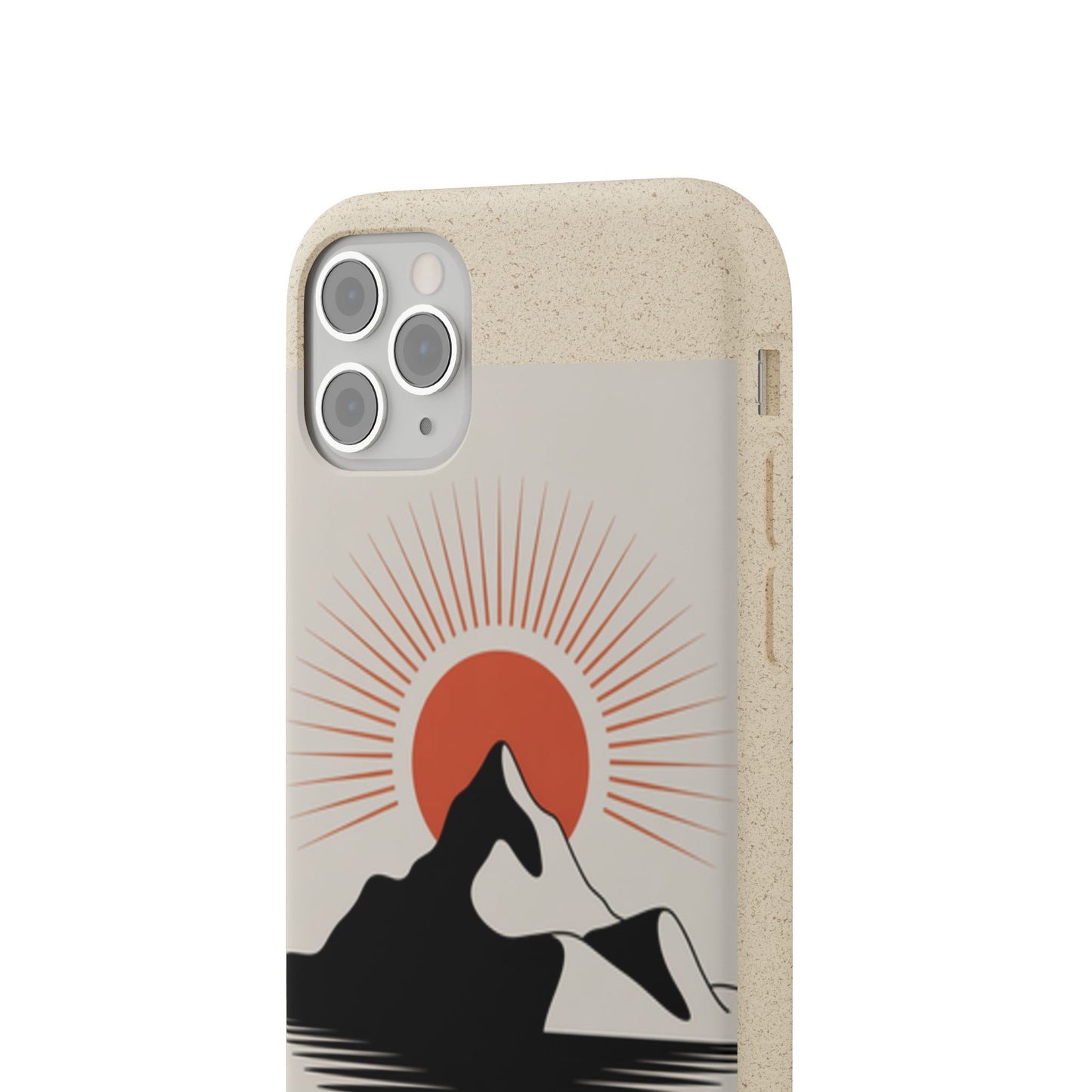 Biodegradable Phone Case - Mountain Design, Eco-Friendly Mobile Cover, Sustainable Tech Accessory