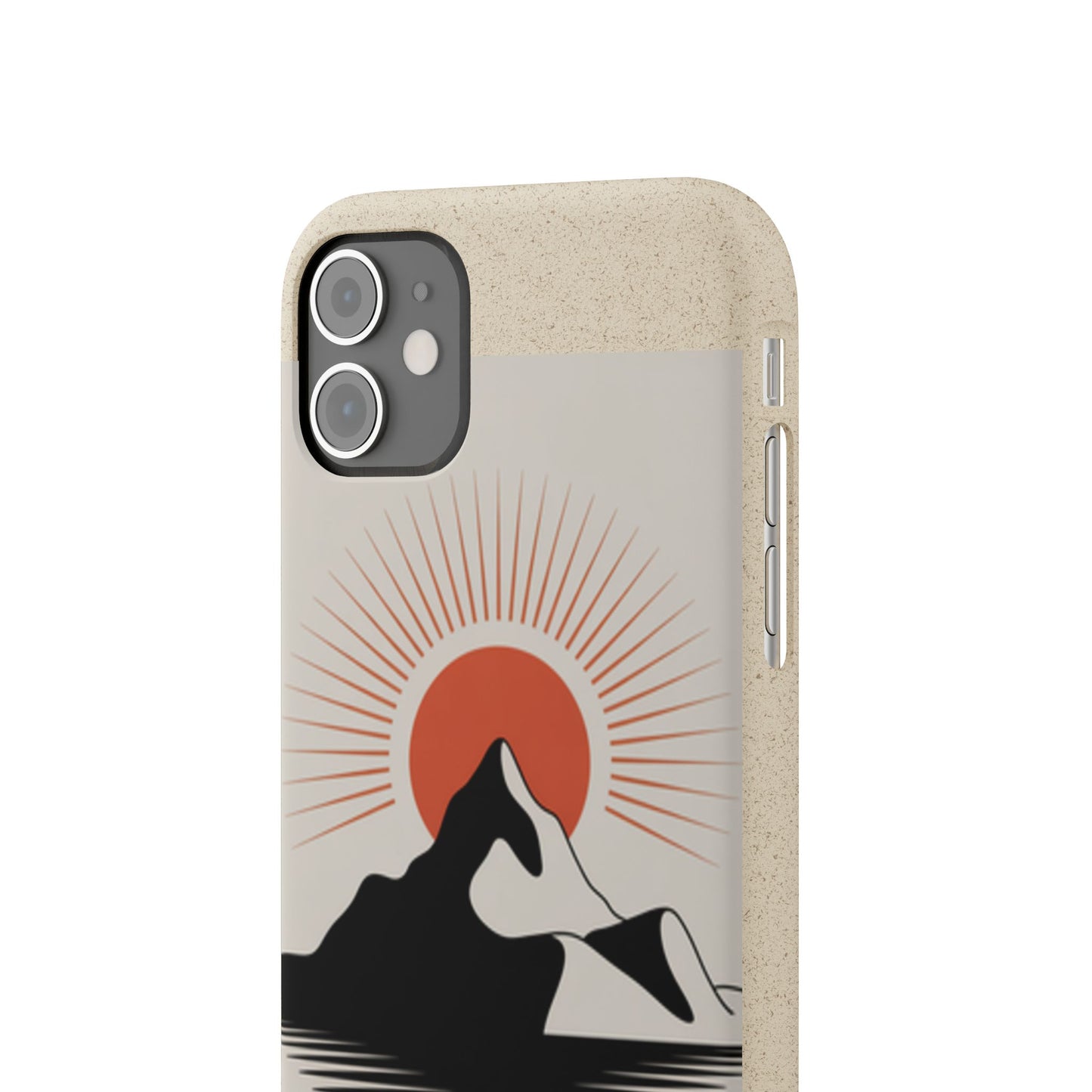 Biodegradable Phone Case - Mountain Design, Eco-Friendly Mobile Cover, Sustainable Tech Accessory