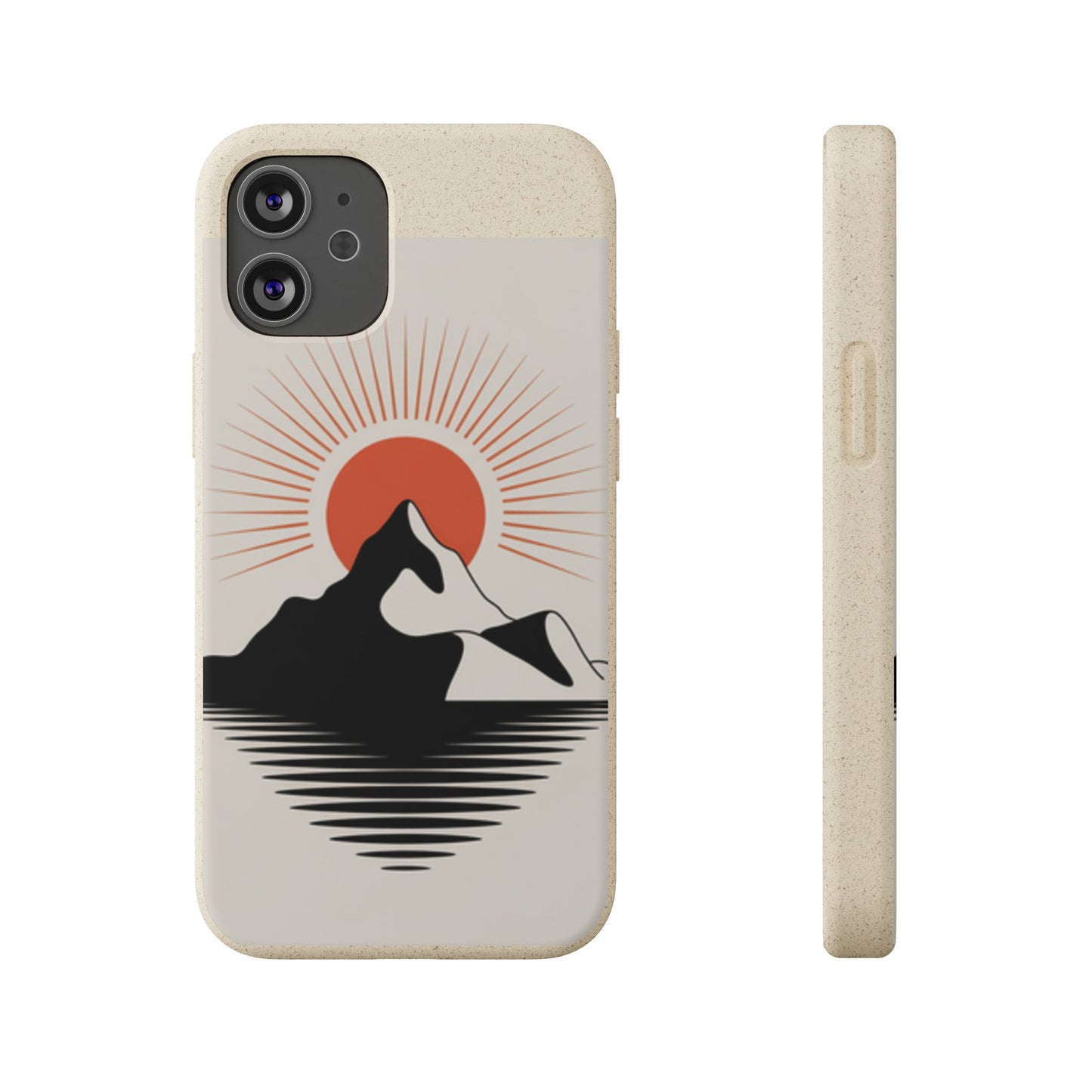 Biodegradable Phone Case - Mountain Design, Eco-Friendly Mobile Cover, Sustainable Tech Accessory