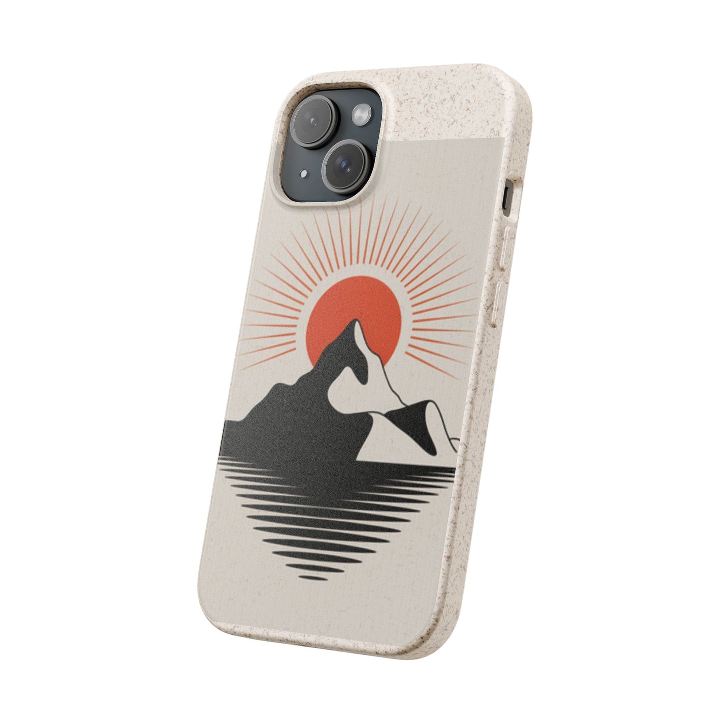 Biodegradable Phone Case - Mountain Design, Eco-Friendly Mobile Cover, Sustainable Tech Accessory